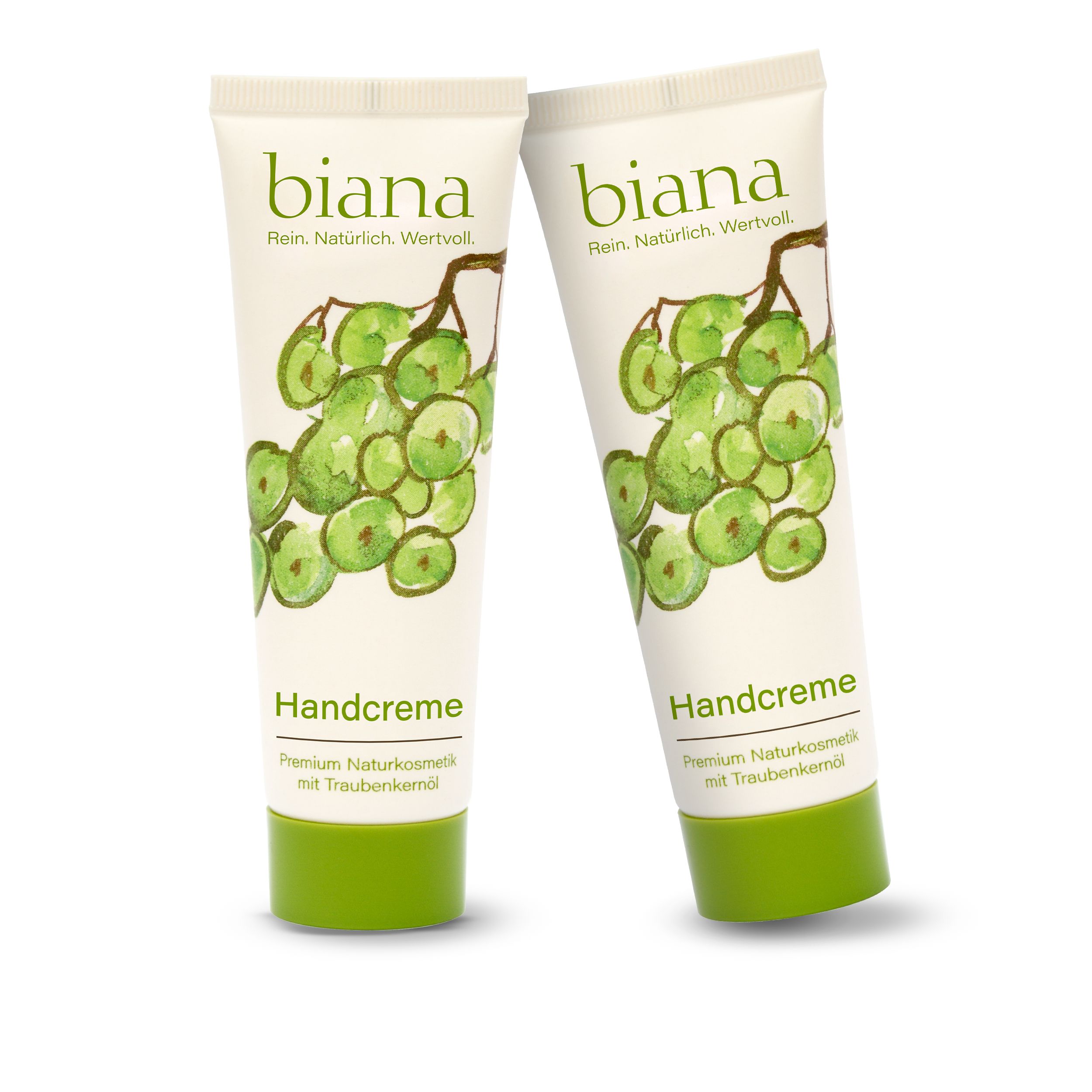 biana Handcreme – Premium Naturkosmetik mit Traubenkernöl 2x50 ml Creme