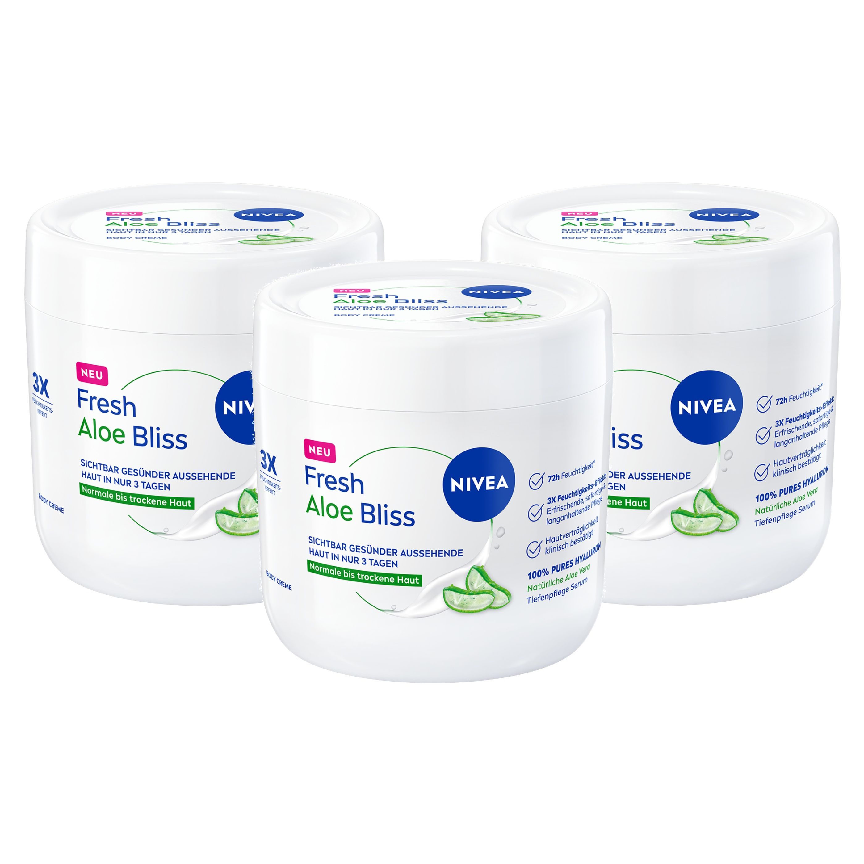 Nivea Body Fresh Aloe 3x400 ml Creme