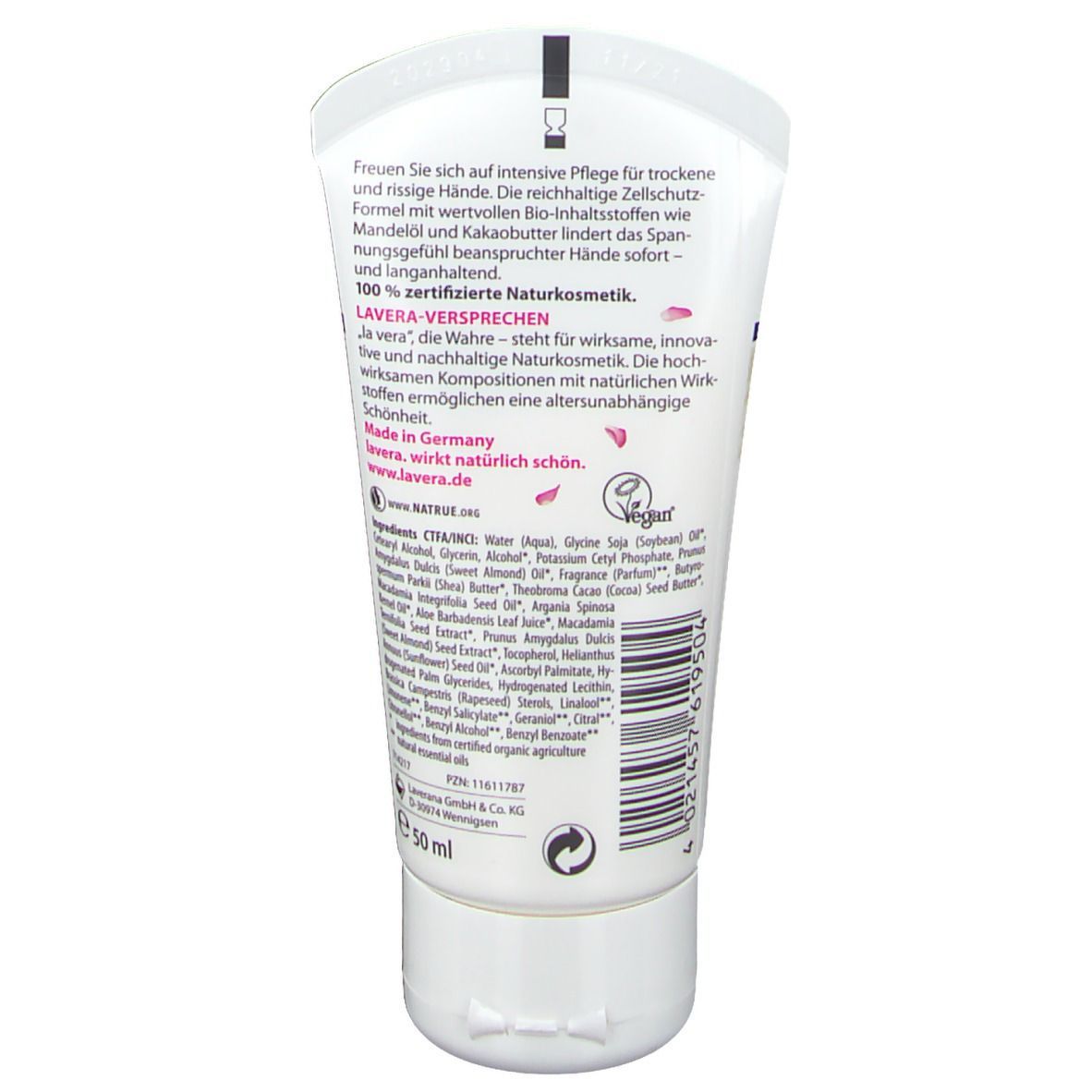 lavera SOS Hilfe Handbalsam Bio-Macadamianussöl & Bio-Karitébutter