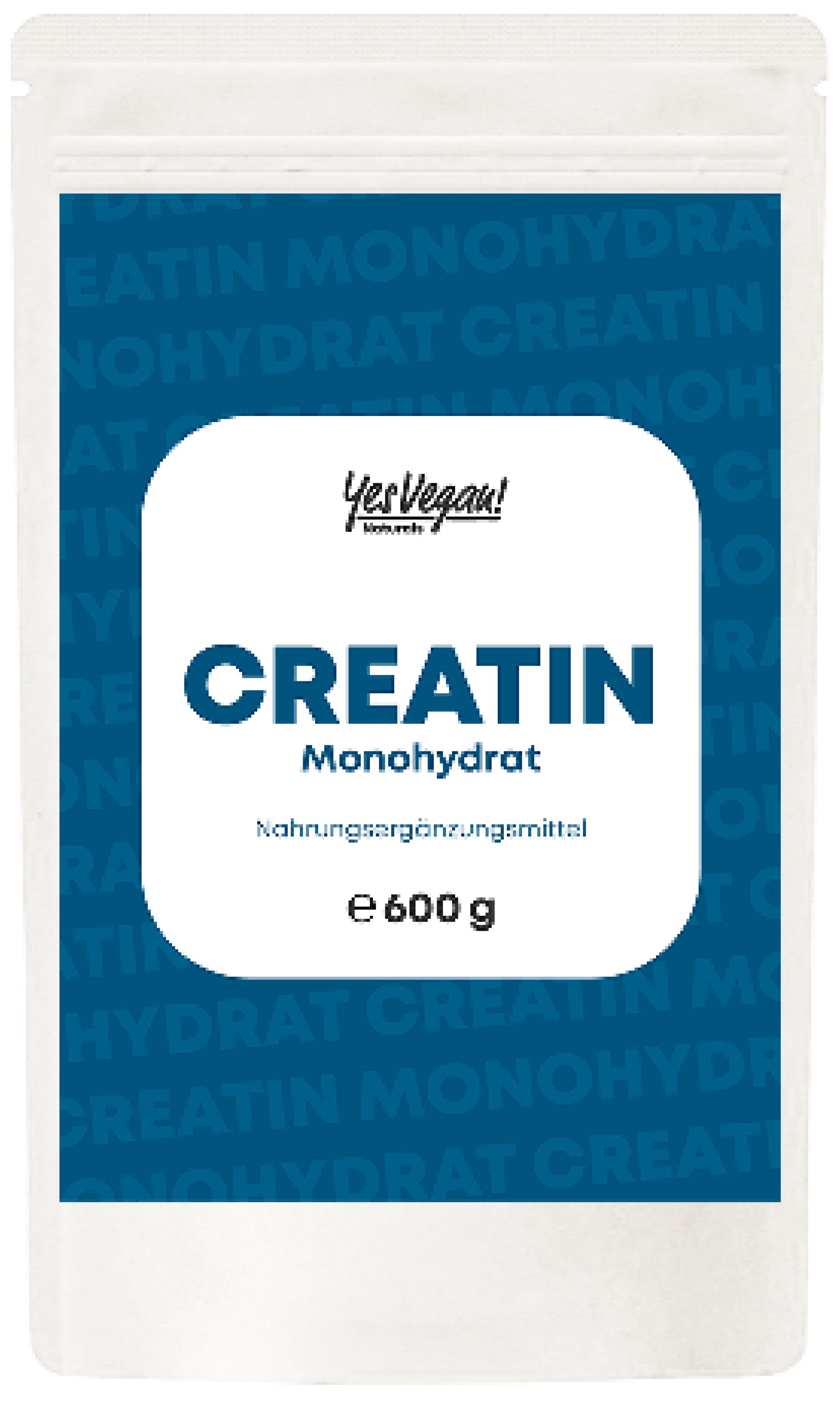 Yes Vegan® Creatin Monohydrat - Pulver 3x600 g