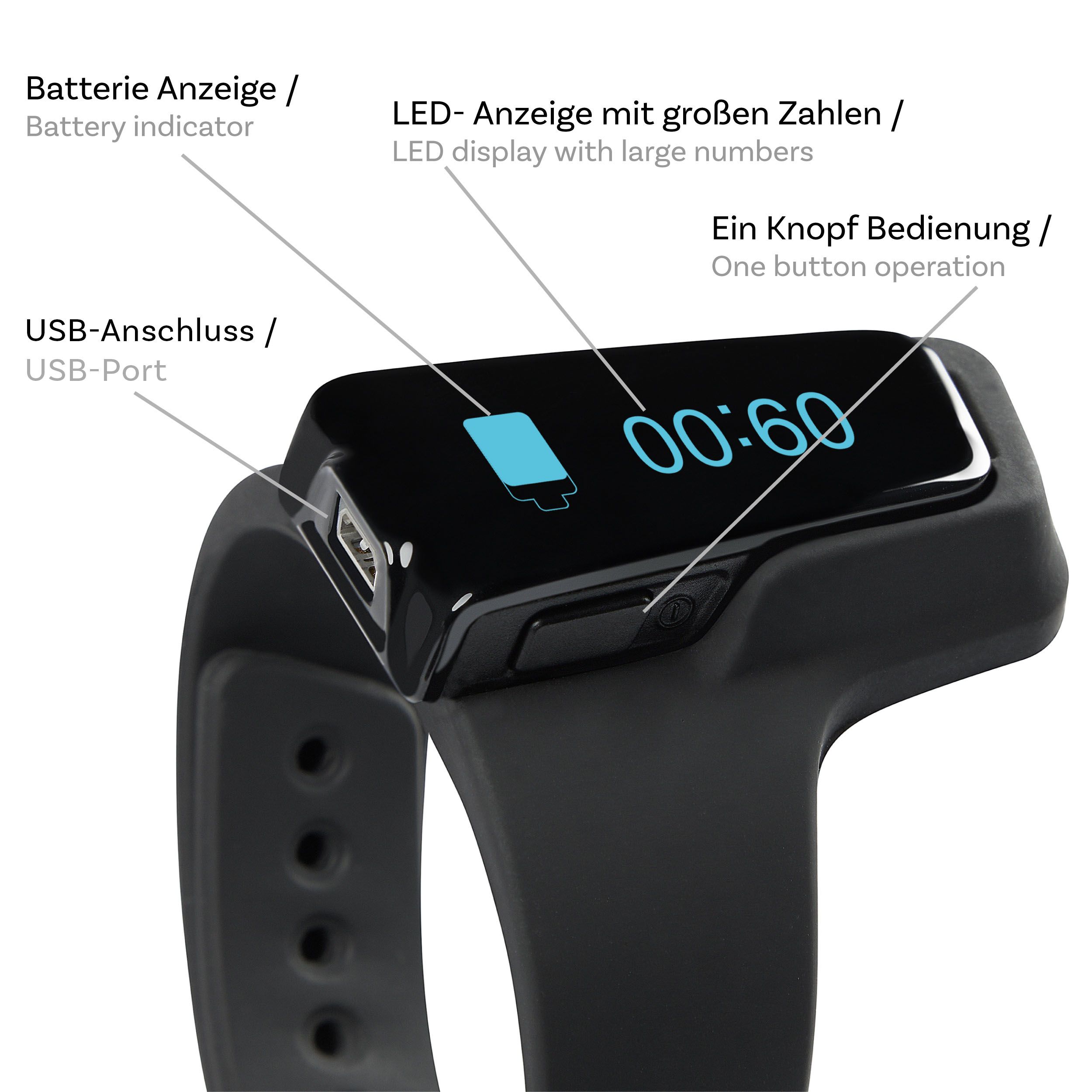 pulox Checkme O2 - Handgelenk-Pulsoximeter mit Ringsensor