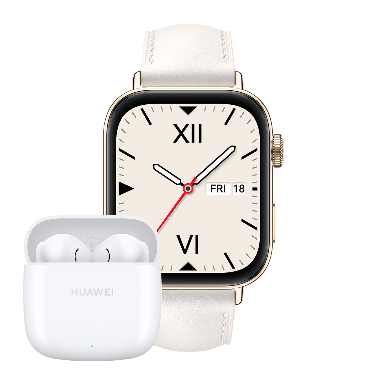 Huawei Watch Fit 3 Solo-B19V Perlweiß + Freebuds SE 2 Weiß Smartwatch