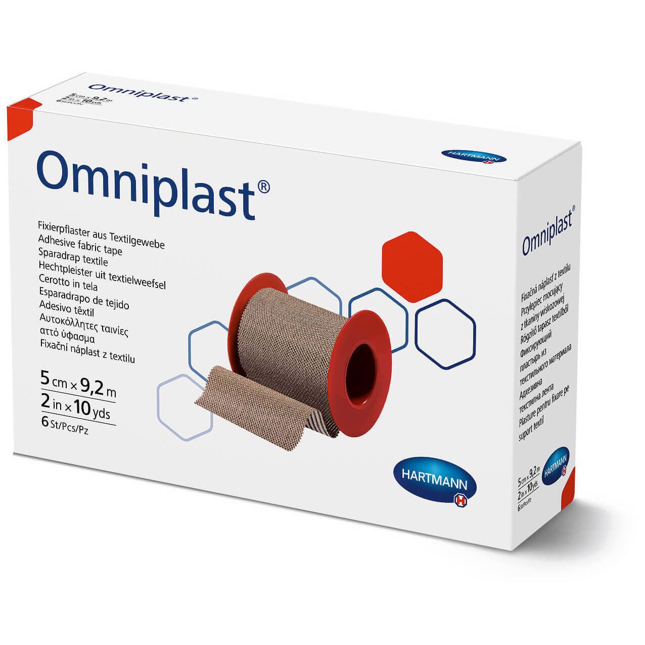 Omniplast Fixierpflaster Textilgew.5 cmx9,2 m 6 St Pflaster