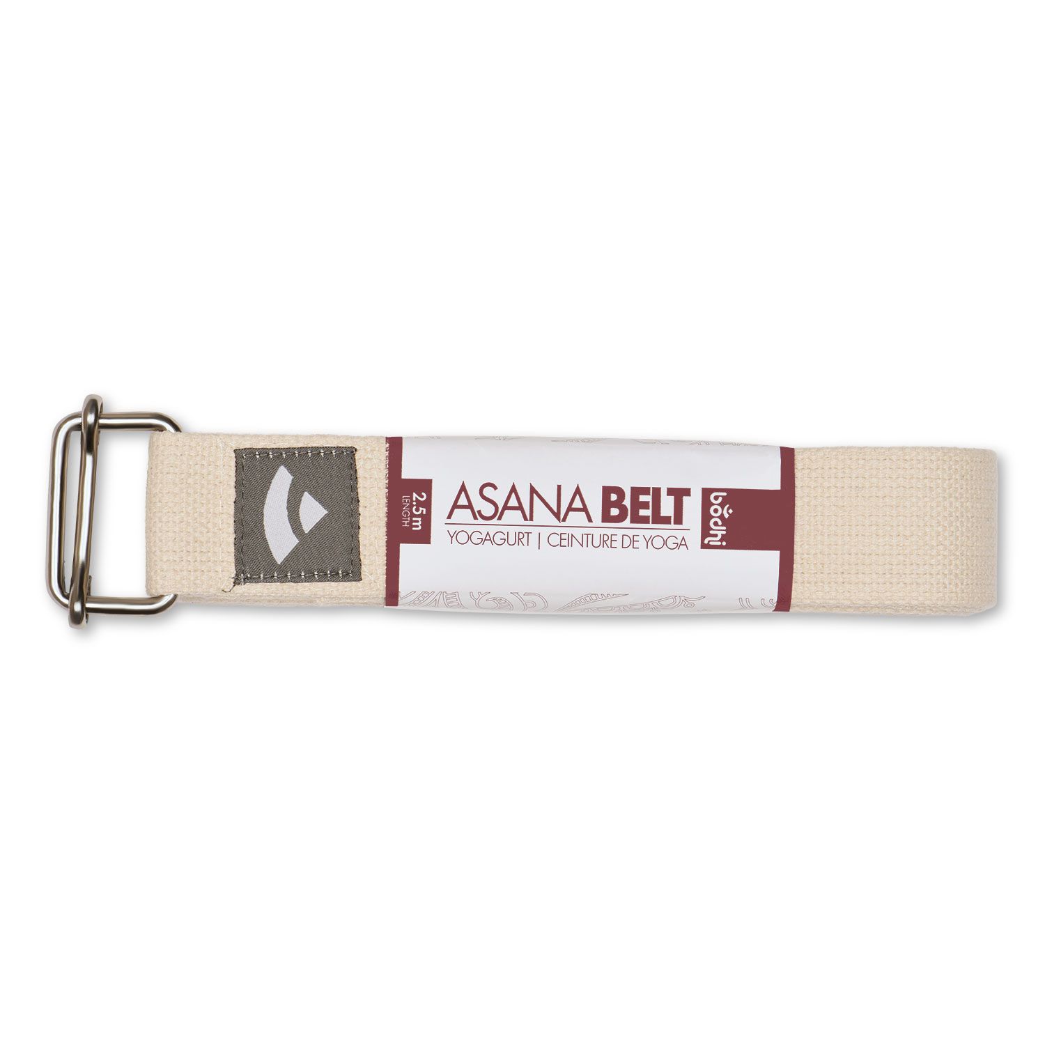 Yogagurt Asana Belt, Schiebeschnalle Baumwolle natur 910-SN