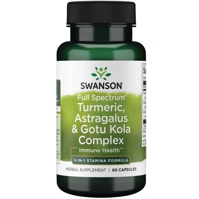 Swanson Kurkuma-Astragalus-Gotu-Kola-Komplex 60 Pc