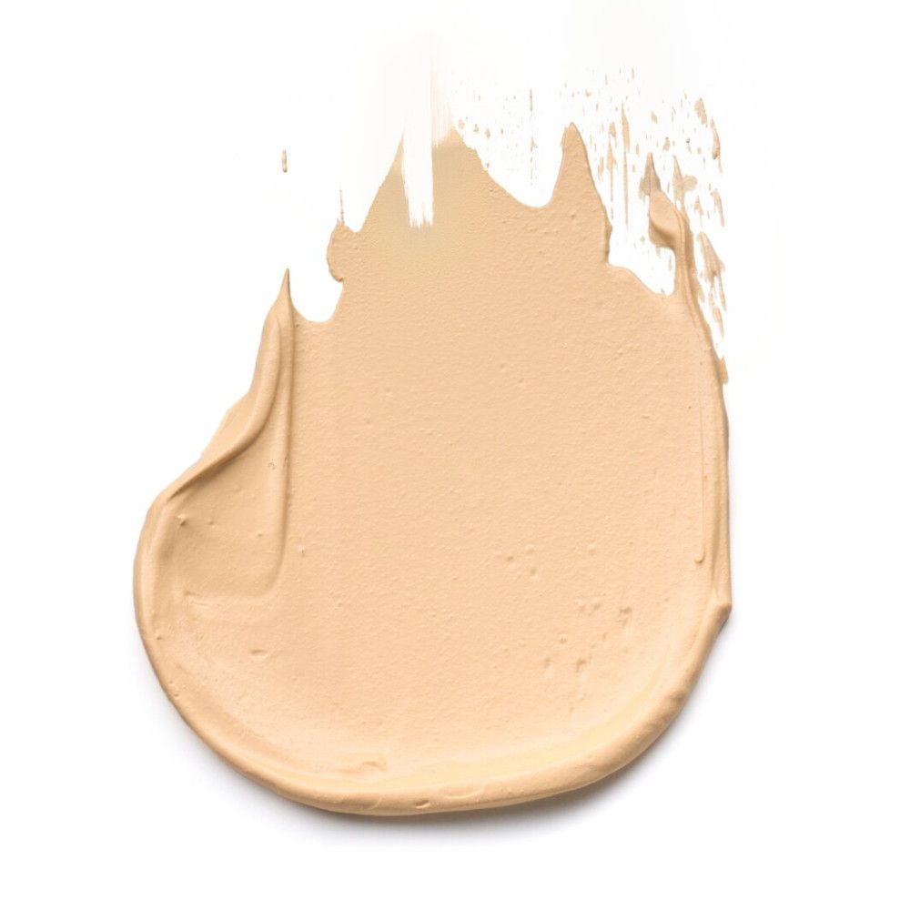 Foundation-Swatches auf weißem Hintergrund. Farbton und Textur sichtbar.