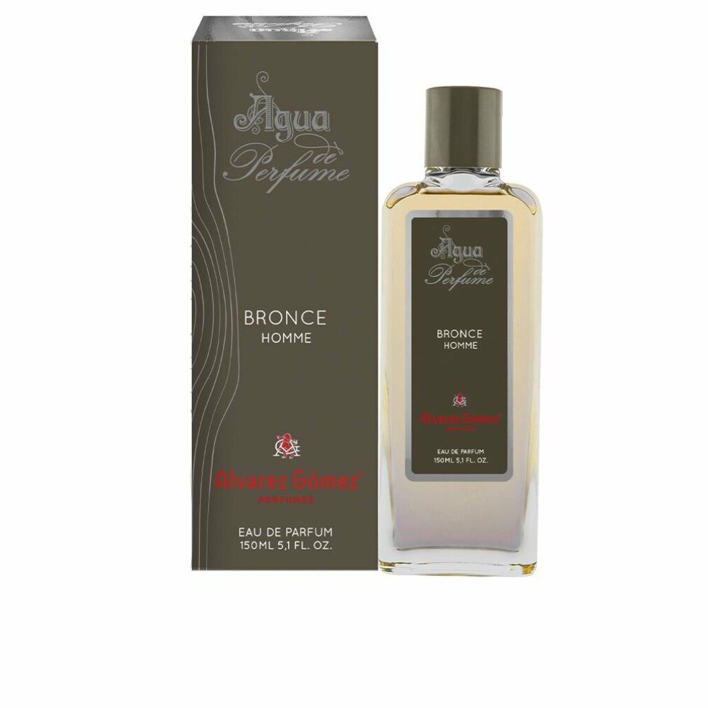 Parfümflasche und Schachtel. Aufschrift: Bronce Homme, Alvarez Gómez. Eau de Parfum Spray.