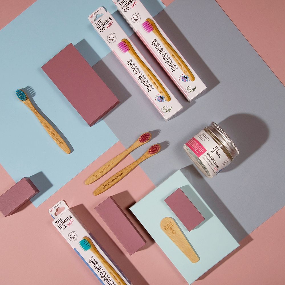The Humble Co. Bambuszahnbürste Baby Blau