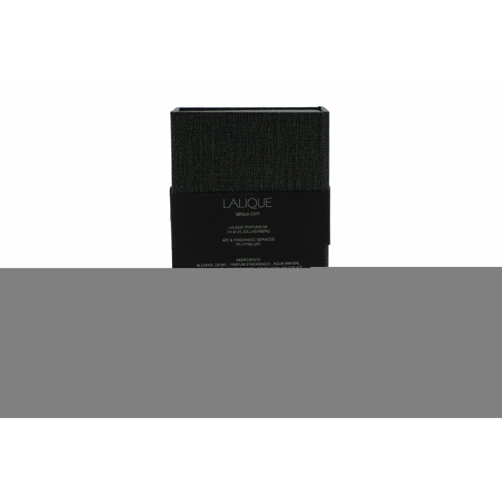 Schwarze rechteckige Verpackung mit Text und Etikett. Vertikale Ausrichtung. Produktinformationen.