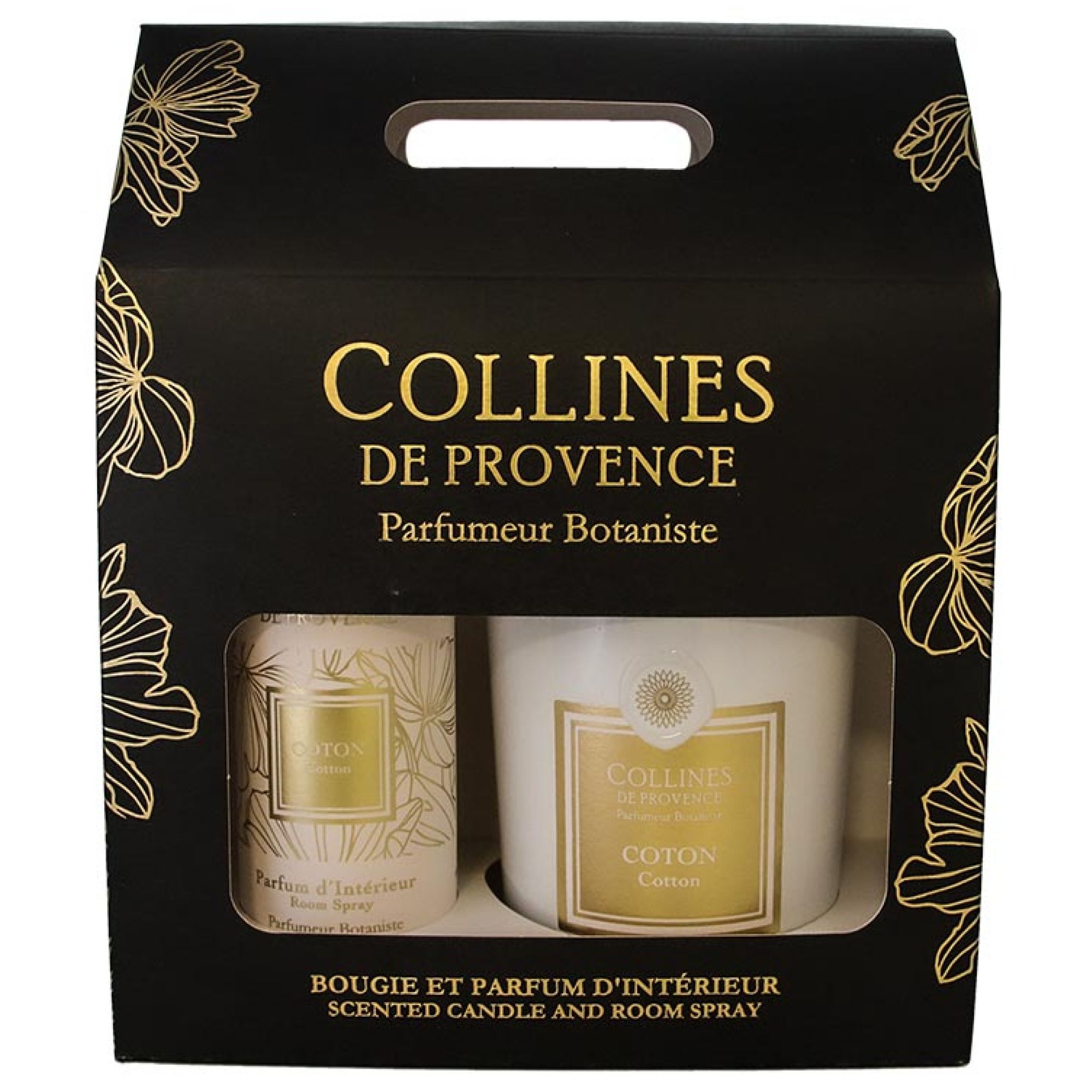 Collines de Provence Set Raumduft + Kerze 180 g Baumwolle 16,2x7,5x20 cm