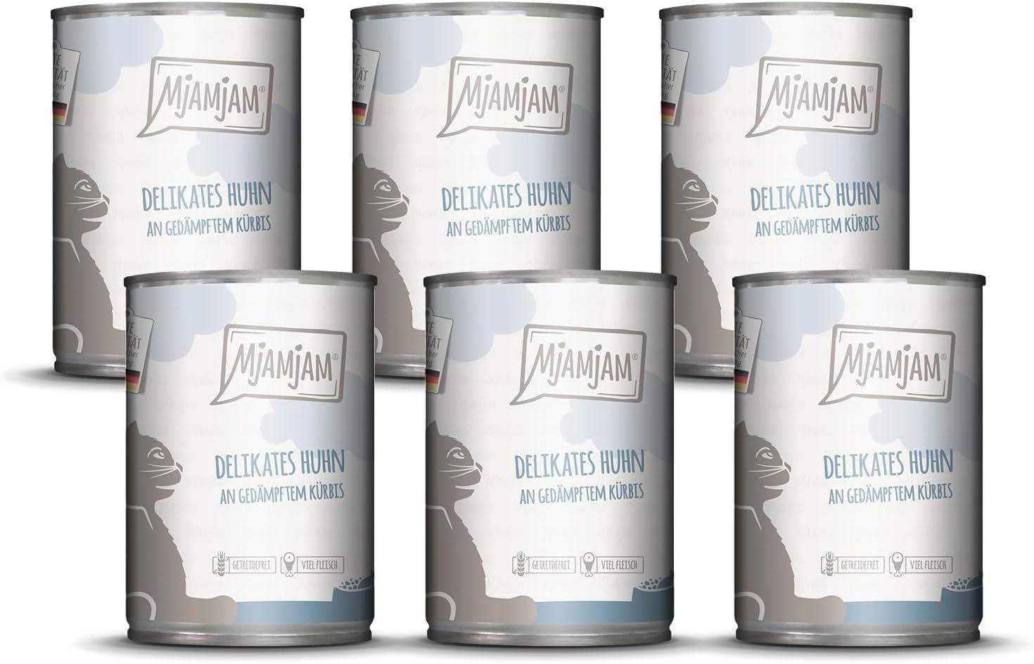 MjAMjAM - delikates Huhn an gedämpftem Kürbis 6x400 g Futter