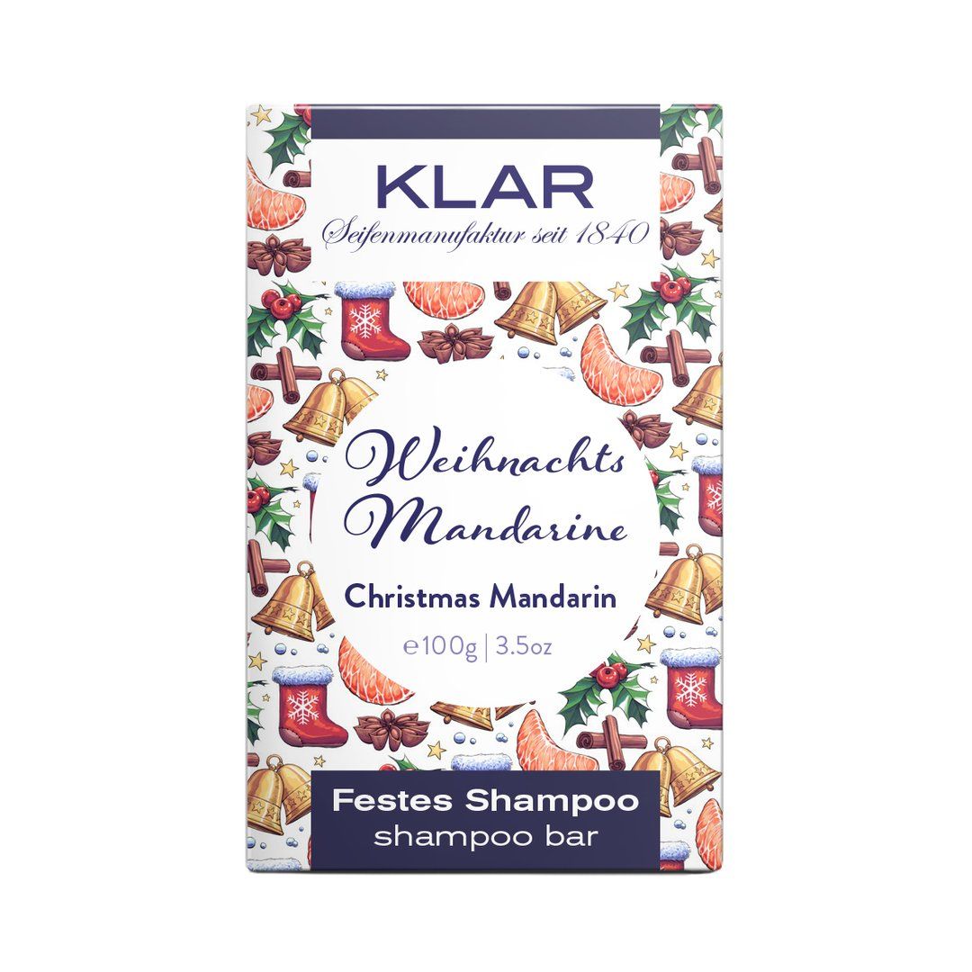 Klar-Seifen - Klar's festes Shampoo Weihnachtsmandarine