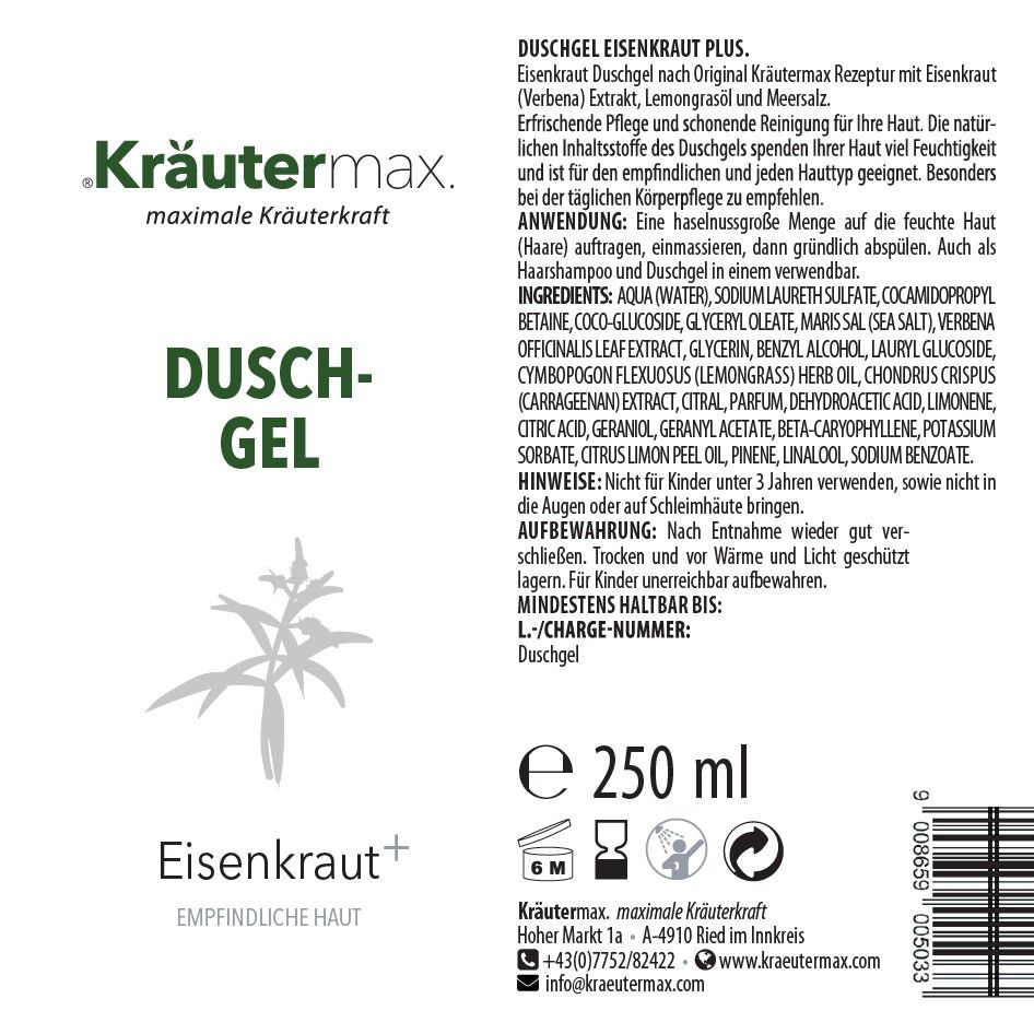 Kräutermax Duschgel Eisenkraut plus