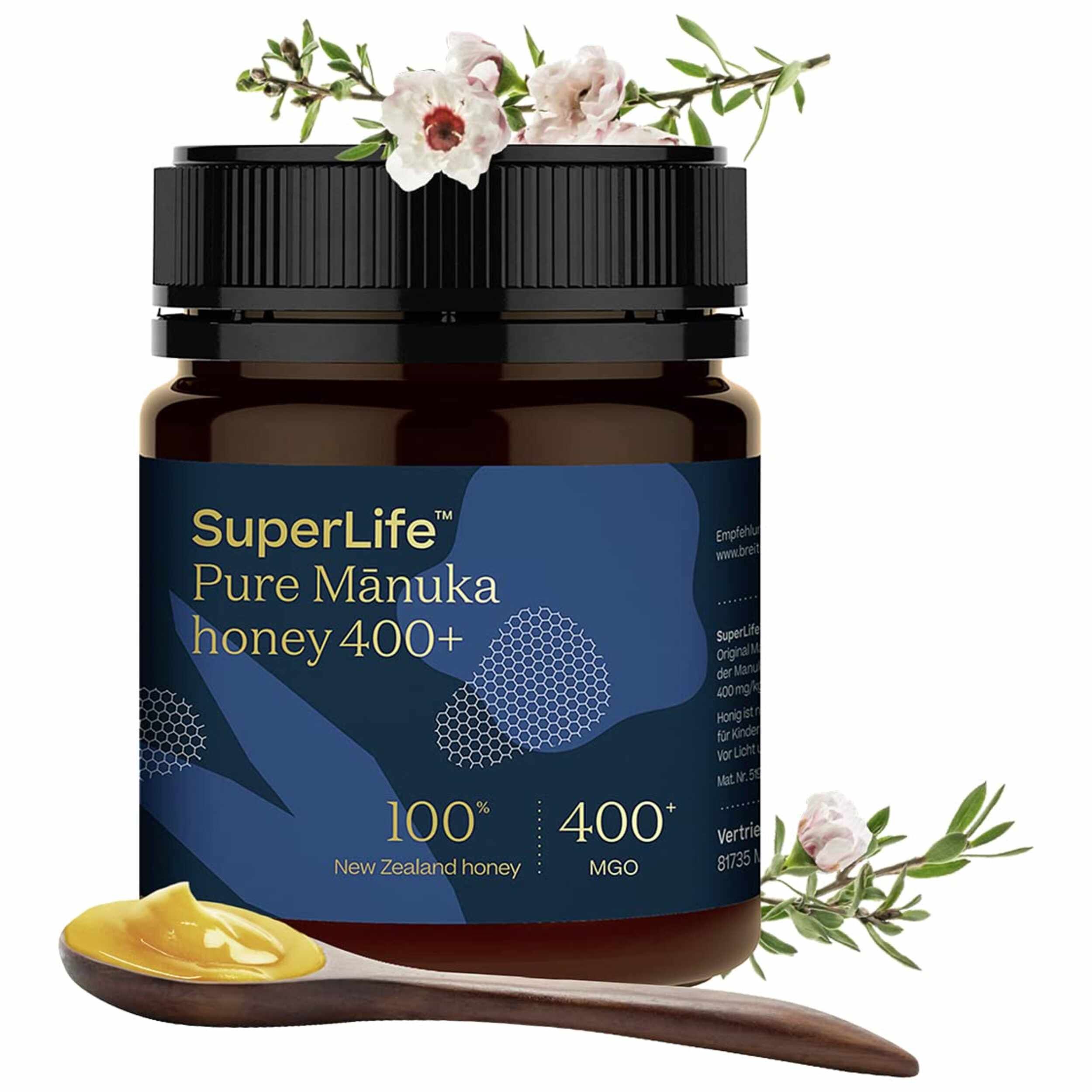 SuperLife Manuka-Honig MGO 400+ 250 ml Honig