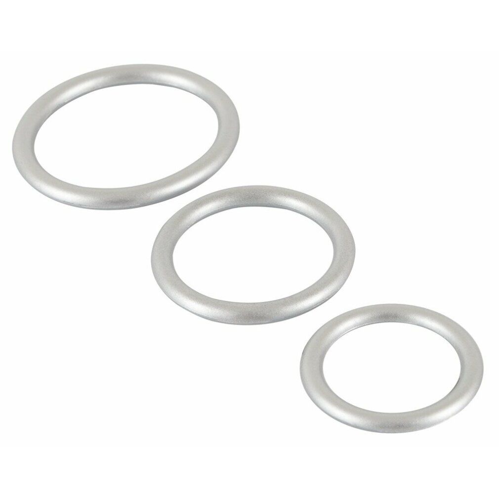 3-teiliges Penisring-Set „Metallic Silicone Cock Ring Set“ | You2Toys