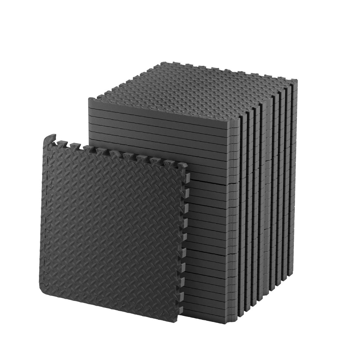 FFitness TAPPETO GOMMATO 60X60CM PAVIMENTO A PUZZLE 12 pz FF