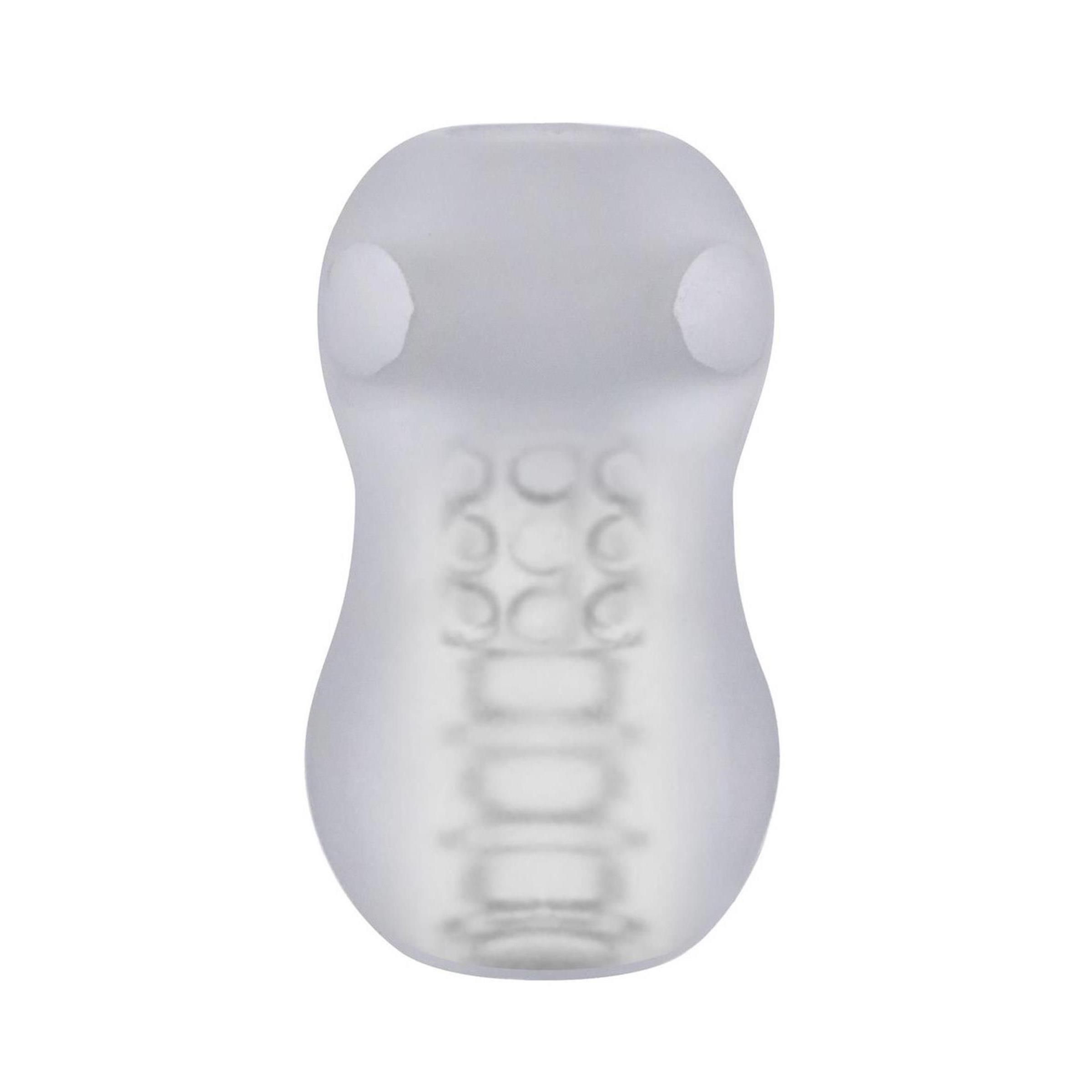 Doc Johnson - Helping Head Pro - Vibrating Masturbator Sleeve - Frost