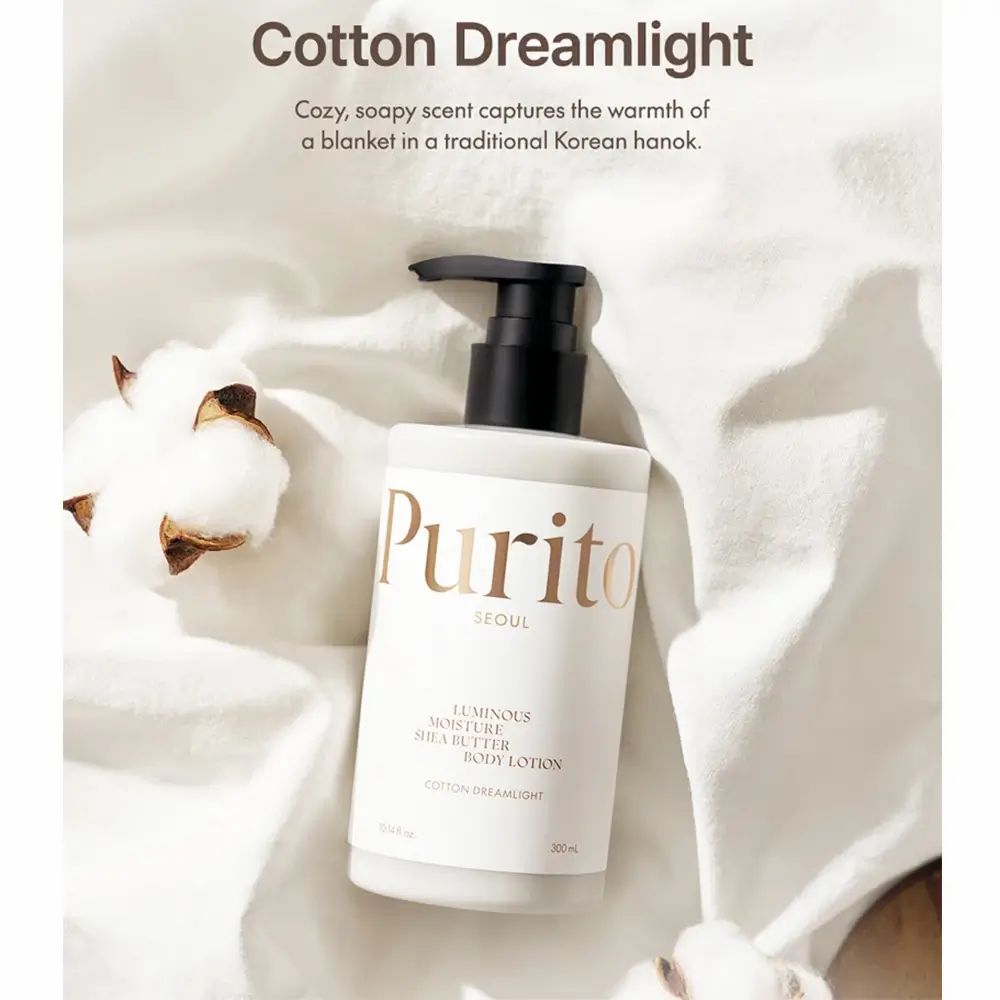 PURITO Luminous Moisture Shea Butter Body Lotion Cotton Dream – leicht & pflegend