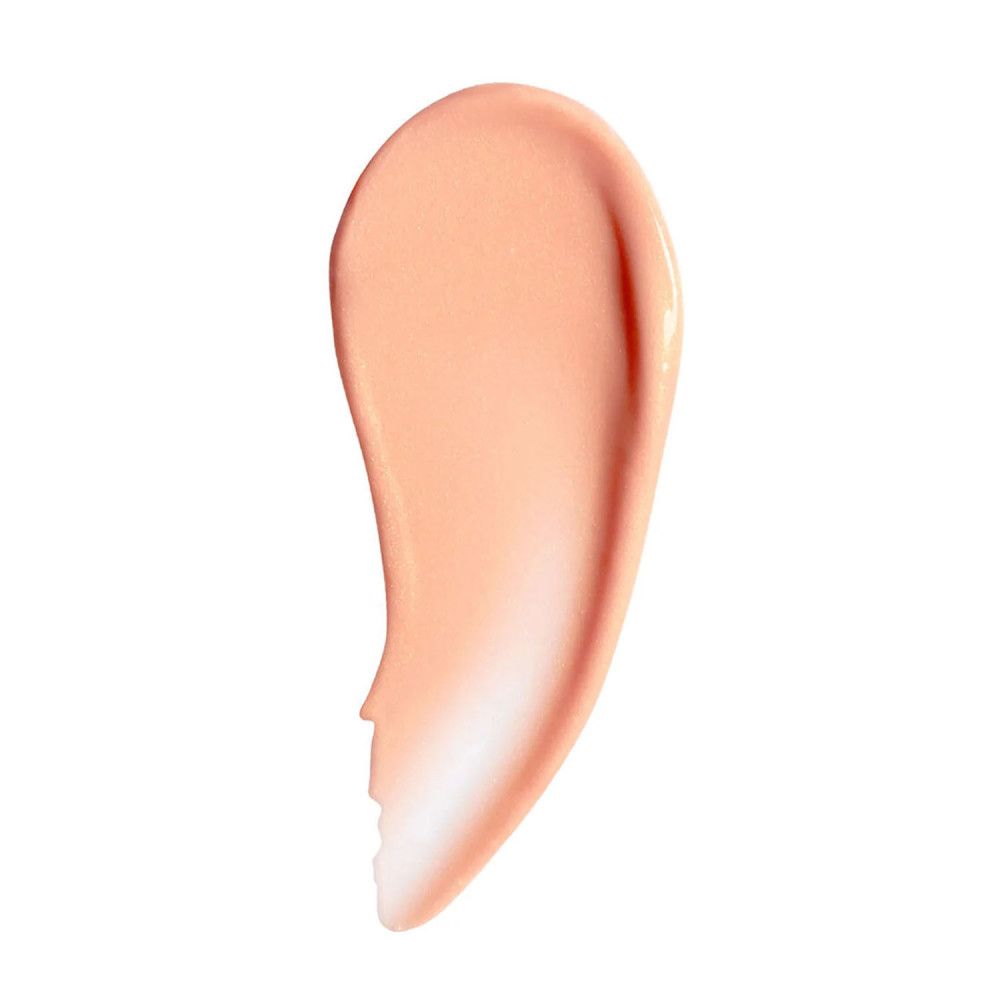 Heller, cremefarbener Make-up-Base-Strich. Die Textur ist glatt und leicht glänzend.