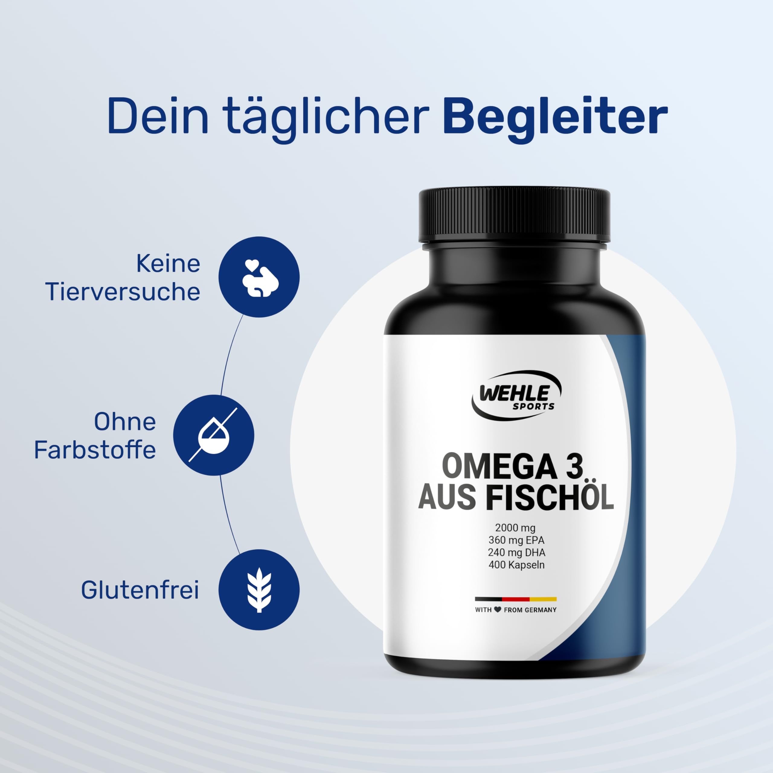Wehle Sports Omega 3 Fischöl Kapseln
