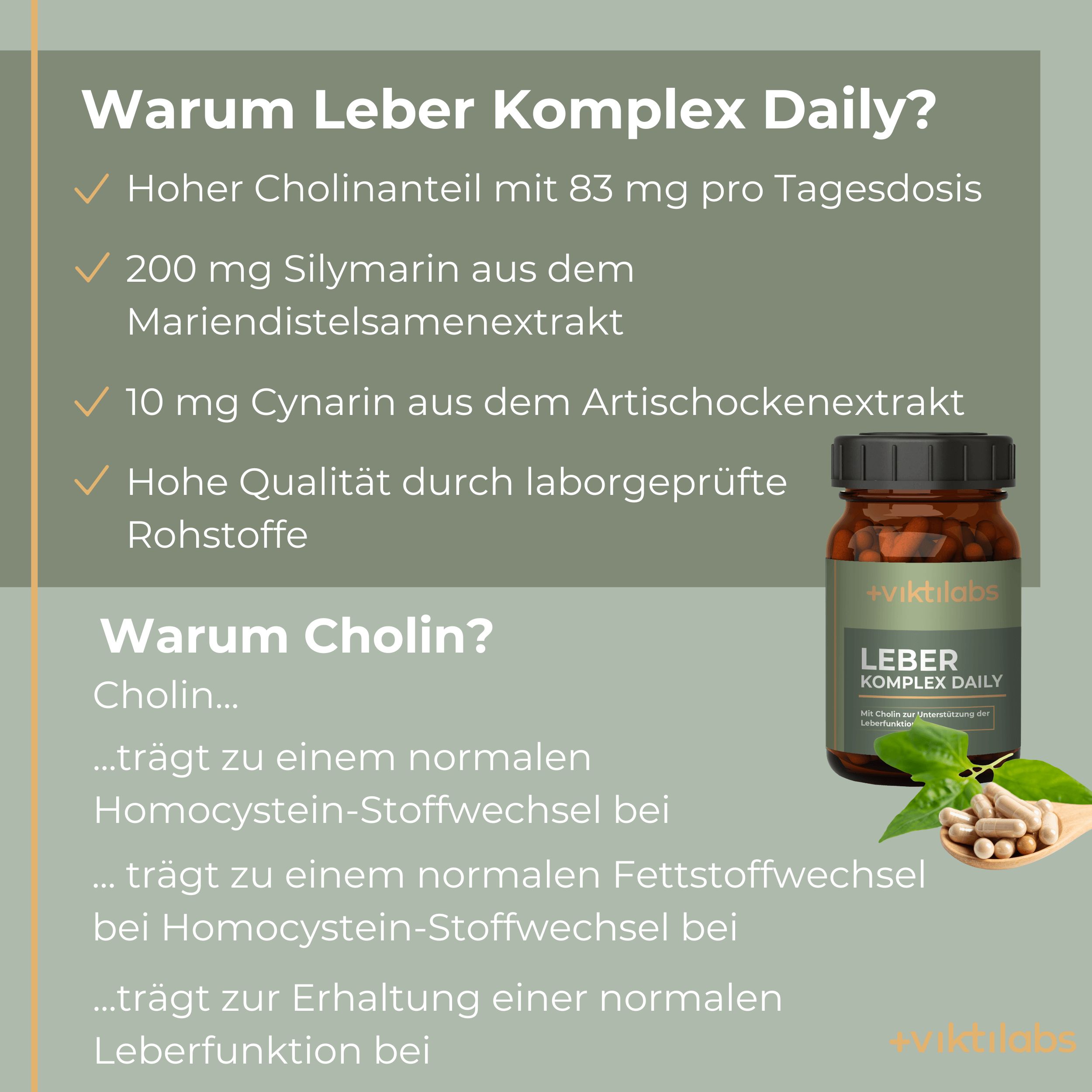 Viktilabs Leber Komplex Daily: Mit Cholin und Alpha-Liponsäure
