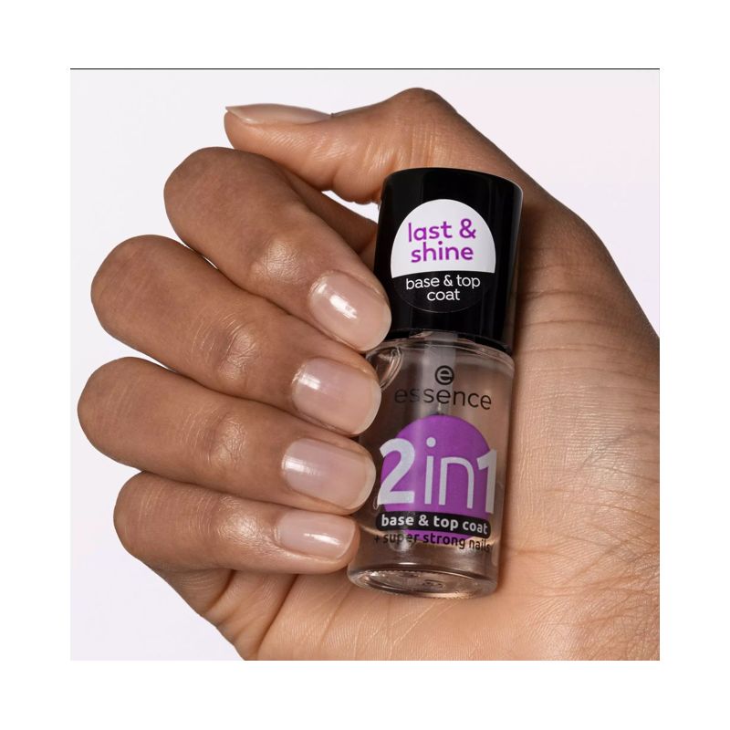 Essence 2in1 Base & Top Coat Flasche mit Applikator.