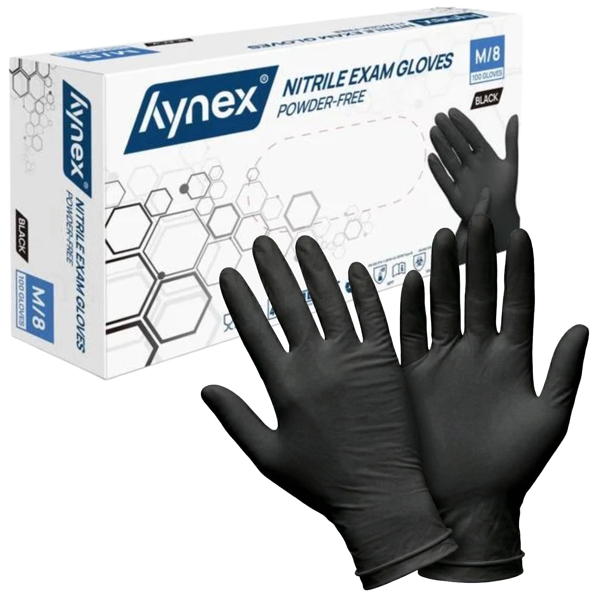 Hynex Nitrilhandschuhe schwarz 3,5g puderfrei Einweghandschuhe