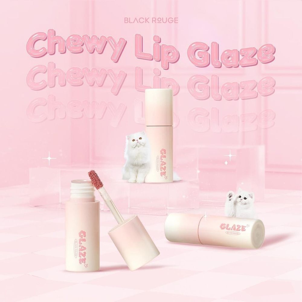 BLACK ROUGE Chewy Lip Glaze Lip Gloss GZ03 Rose