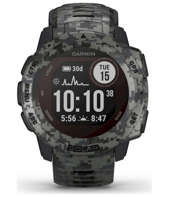 Pulsuhr / Tracker Garmin SmartWatch Unisex INSTINCT SOLAR Camo Schiefergrau 010-02293-05