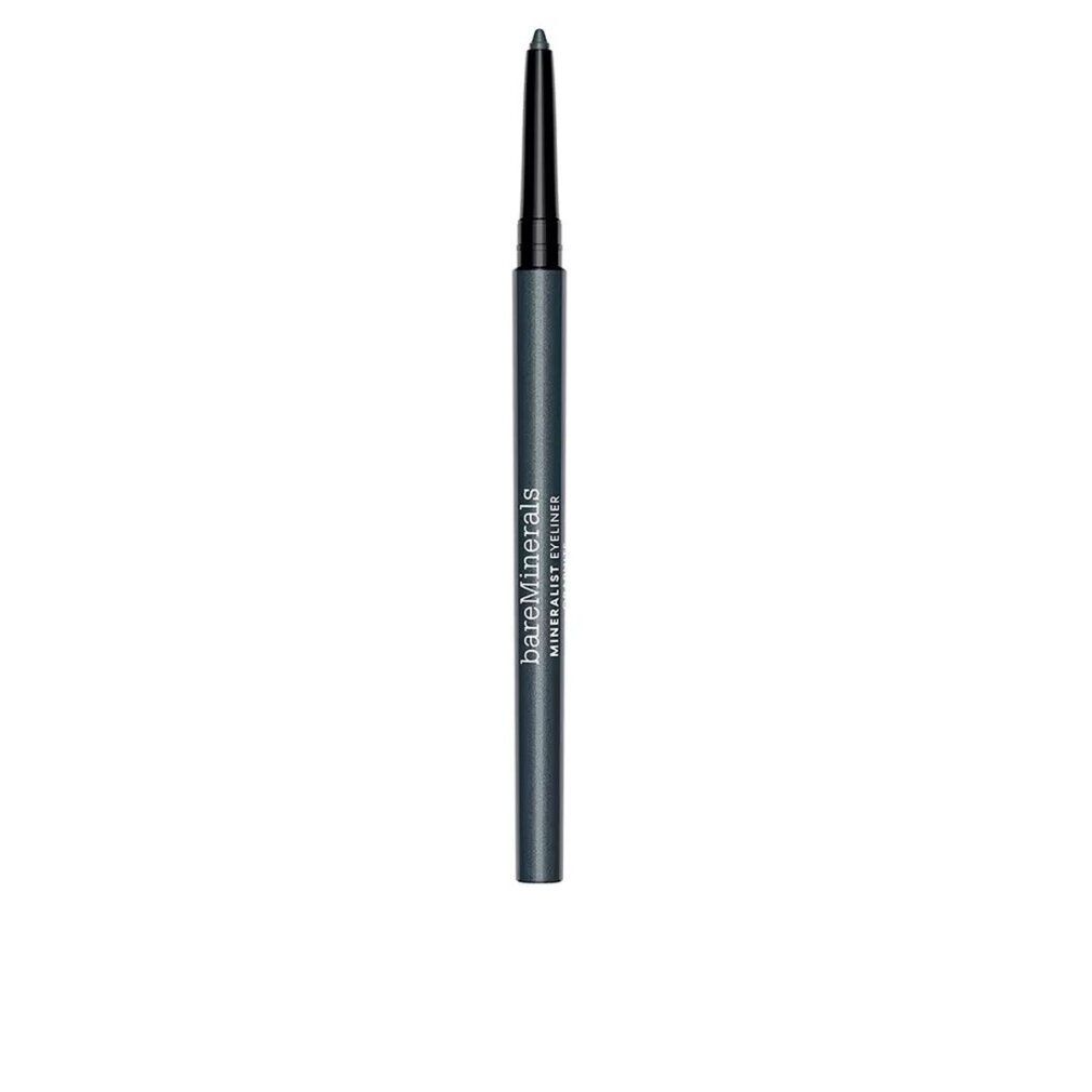 Eyeliner Graphit. Schlanke, dunkelgraue Stiftform mit schwarzer Spitze. Aufschrift: bareMinerals MINERALIST Eyeliner.