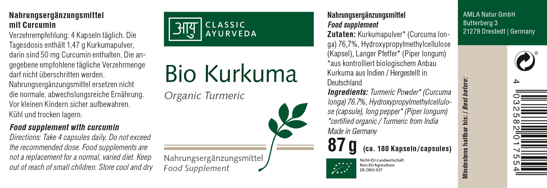 Classic Ayurveda - Kurkuma 87 g