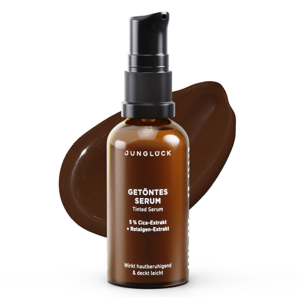 Junglück Getöntes Serum - sehr dunkel leichte Deckkraft, mit Hyaluron 30 ml