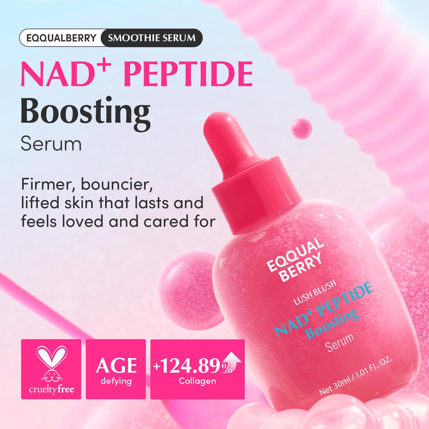 Eqqualberry NAD+Peptide Boosting Serum