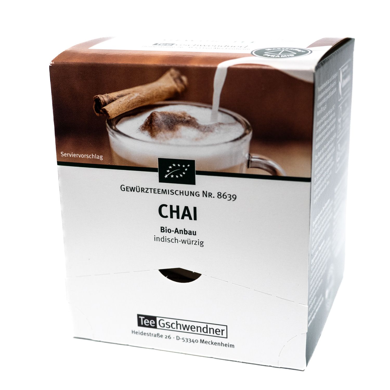 TeeGschwendner Chai Bio 15x3,2 g Filterbeutel