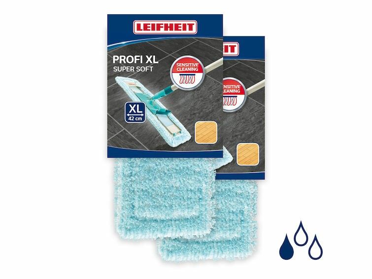 Leifheit 2er Set Wischbezug Profi XL super soft 1 St