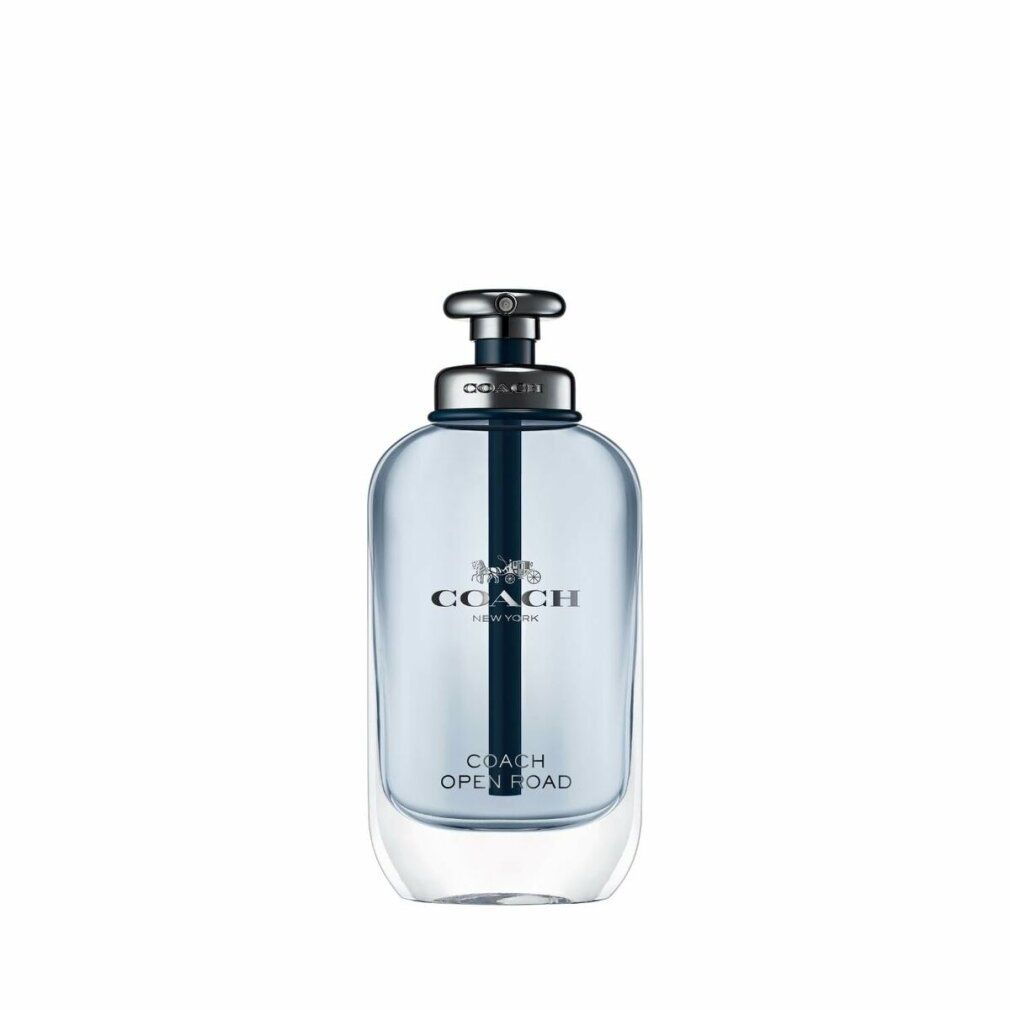 Coach Open Road Eau de Toilette Natürliches Spray in einem klaren Glasflakon mit silbernem Verschluss.