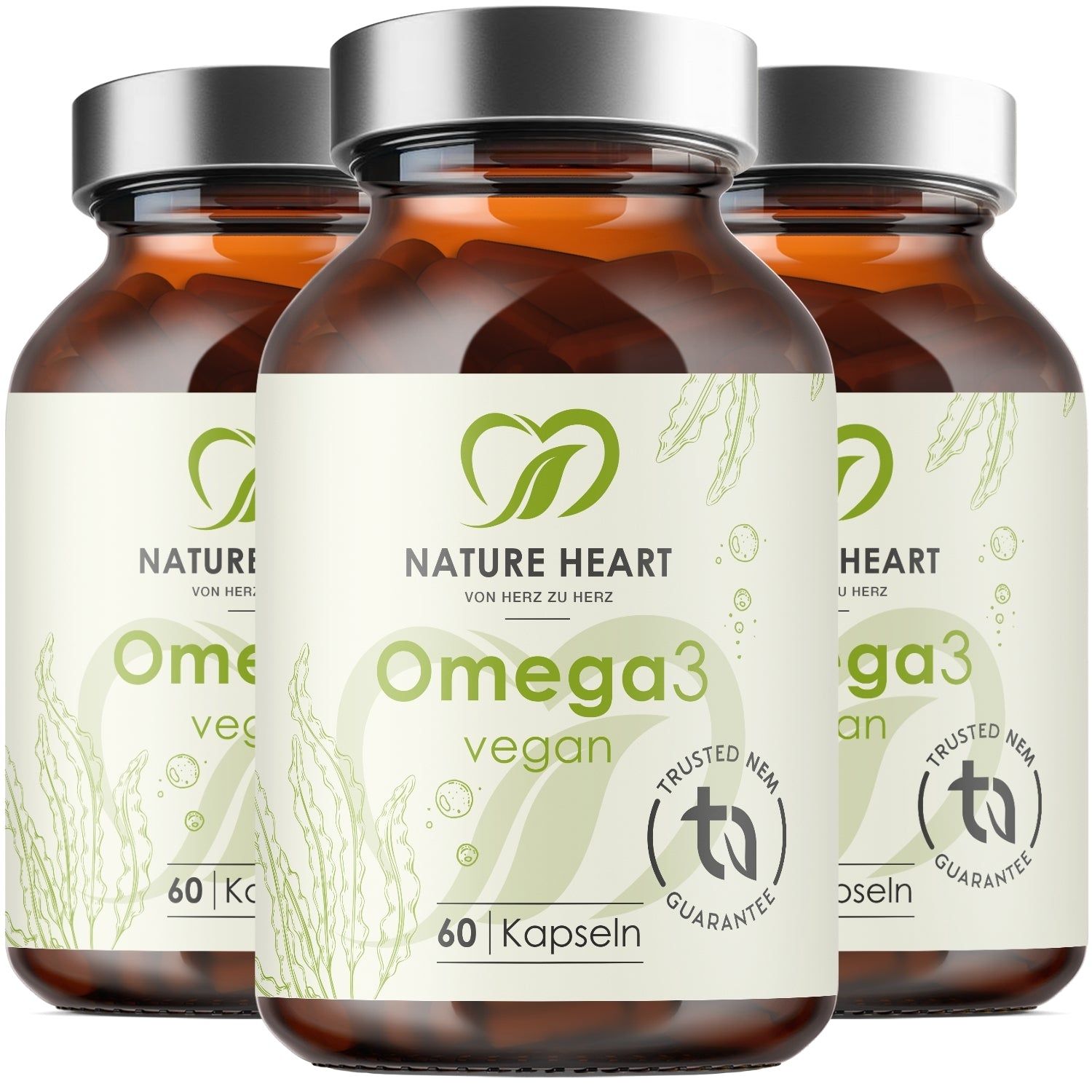 Nature Heart Omega 3 vegan 3x60 St Kapseln