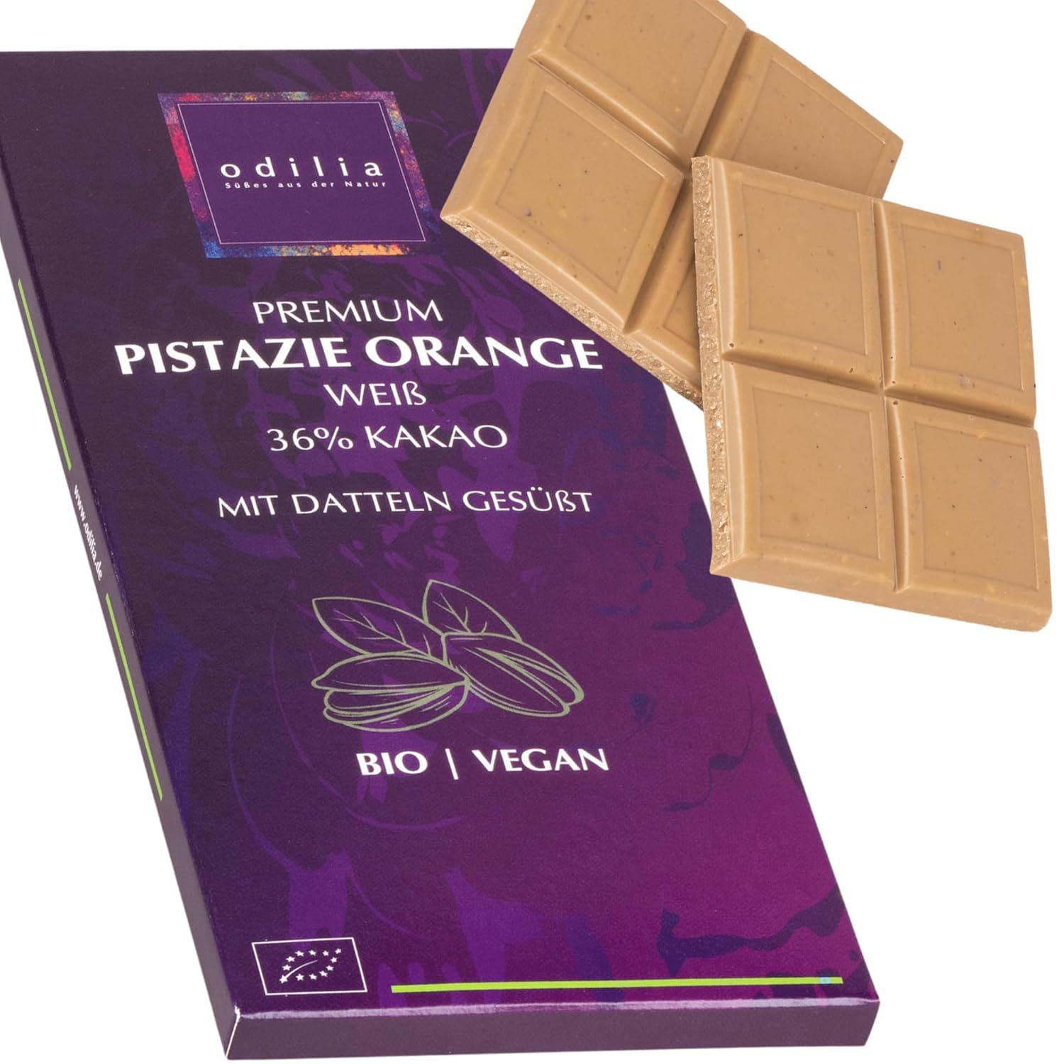 odilia Premium Pistazie Orange Schokolade 70 g