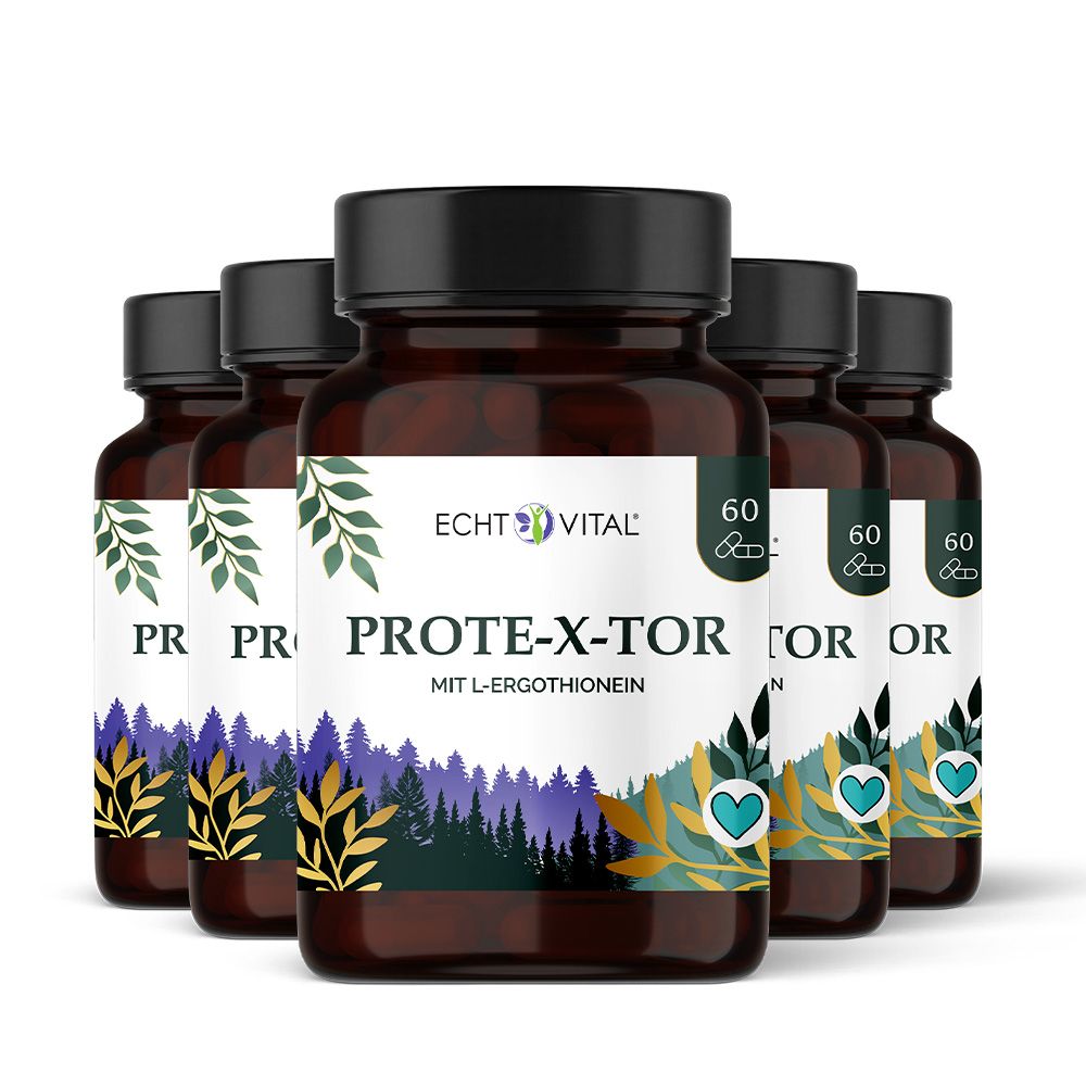 Echt Vital Prote-X-tor Kapseln mit L-Ergothionein, Resveratrol und Nadh 6x60 St