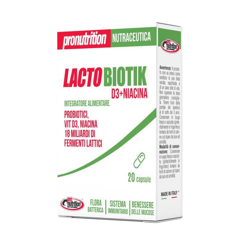 Pronutrition Probiotici Lactobiotik (20 Cpr) per Flora Intestinale