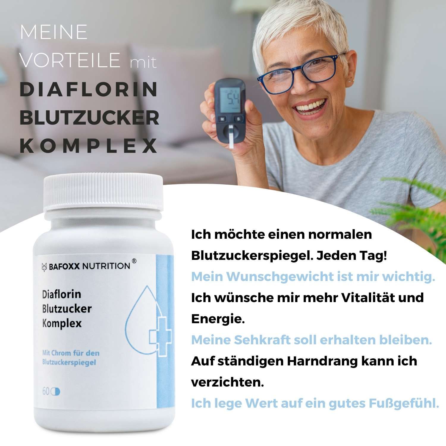 Bafoxx Nutrition® Diaflorin Blutzucker Komplex 60 St Kapseln