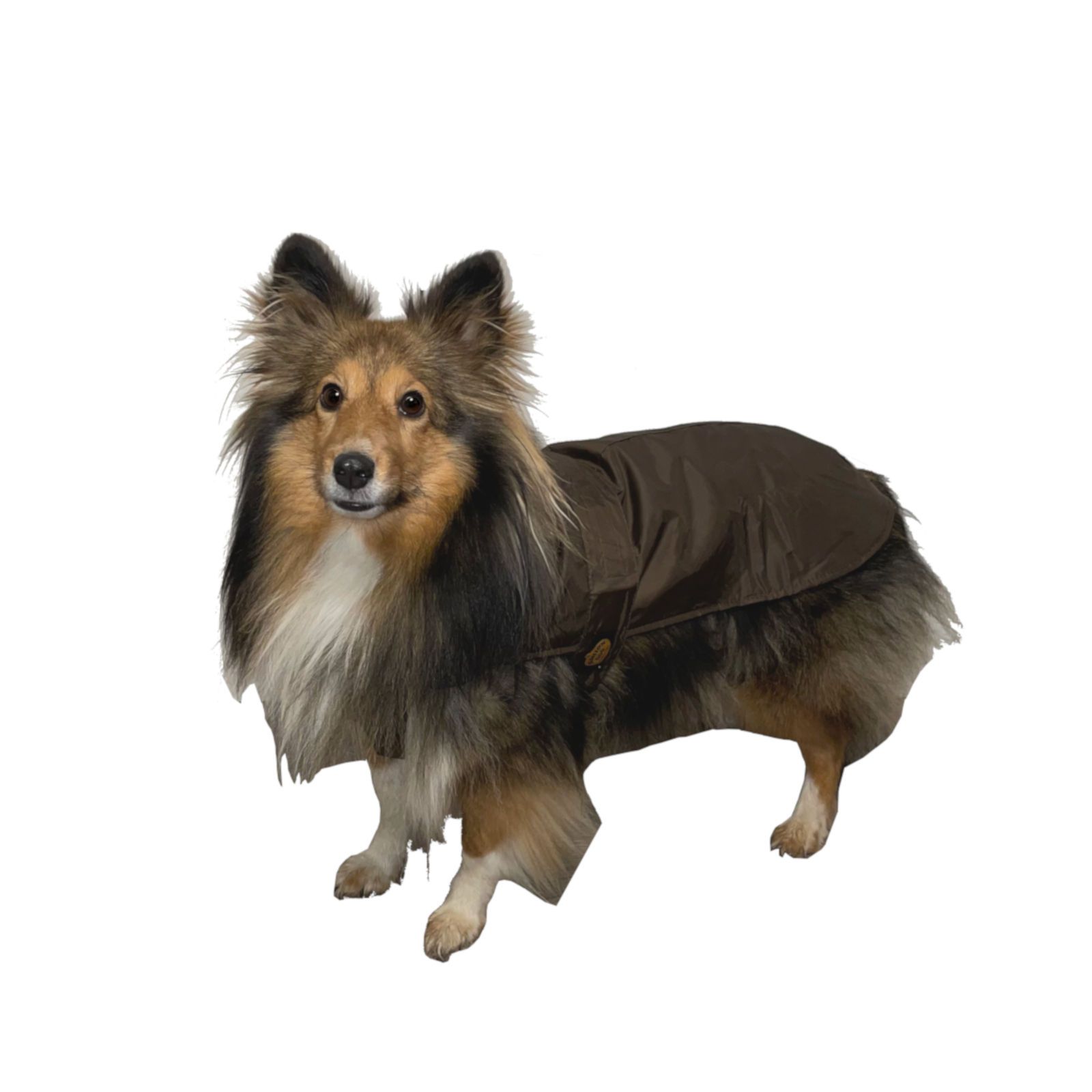 Fashion Dog Hunde-Regenmantel mit Fleecefutter - Braun - 47 cm