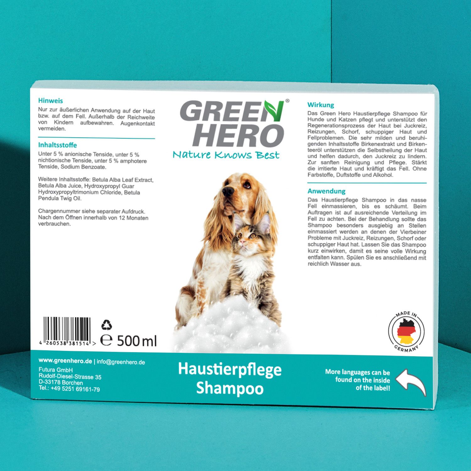 GreenHero Haustierpflegeshampoo gegen Juckreiz