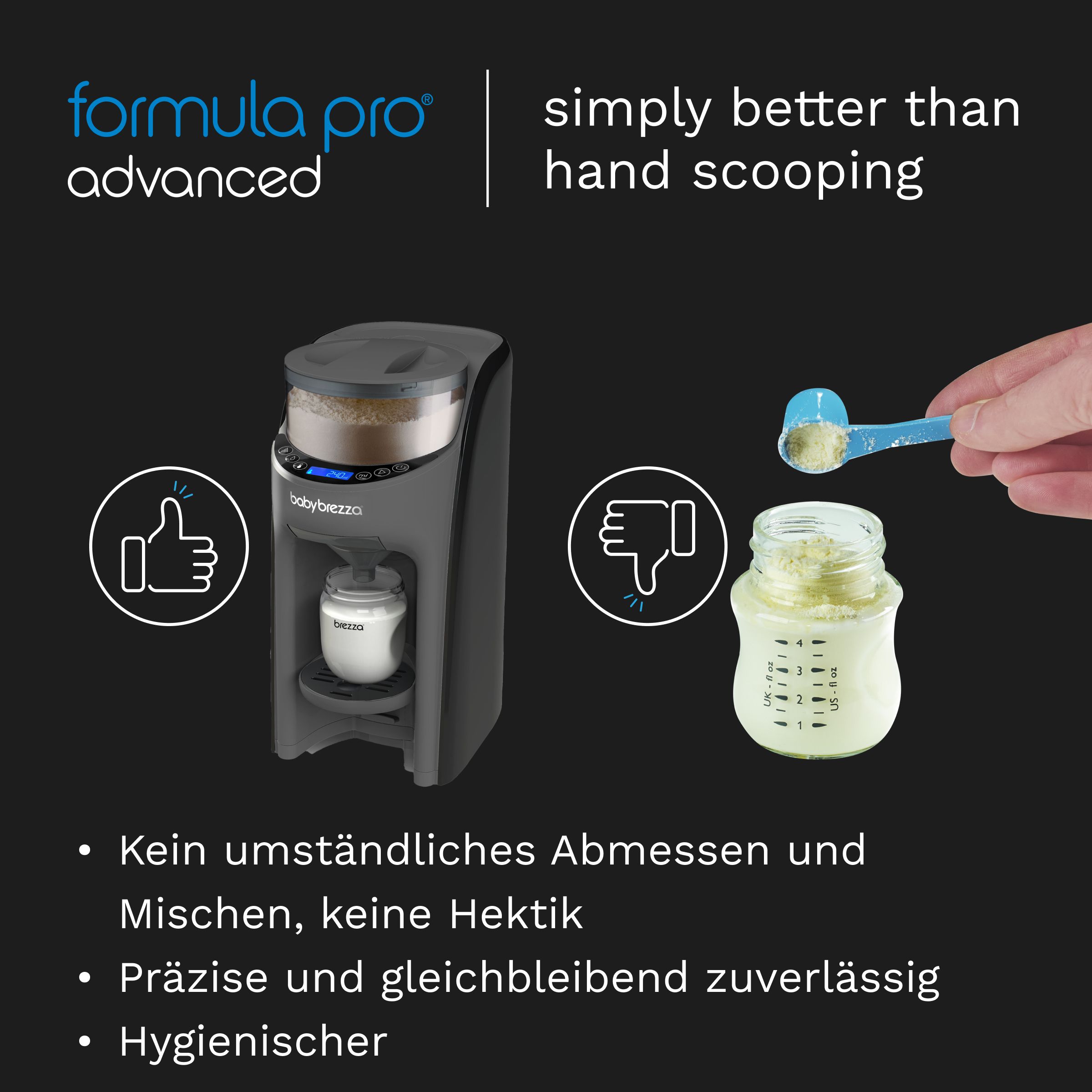 Baby Brezza Formula Pro Advanced: Einfache Zubereitung von Babynahrung, hygienisch und präzise.