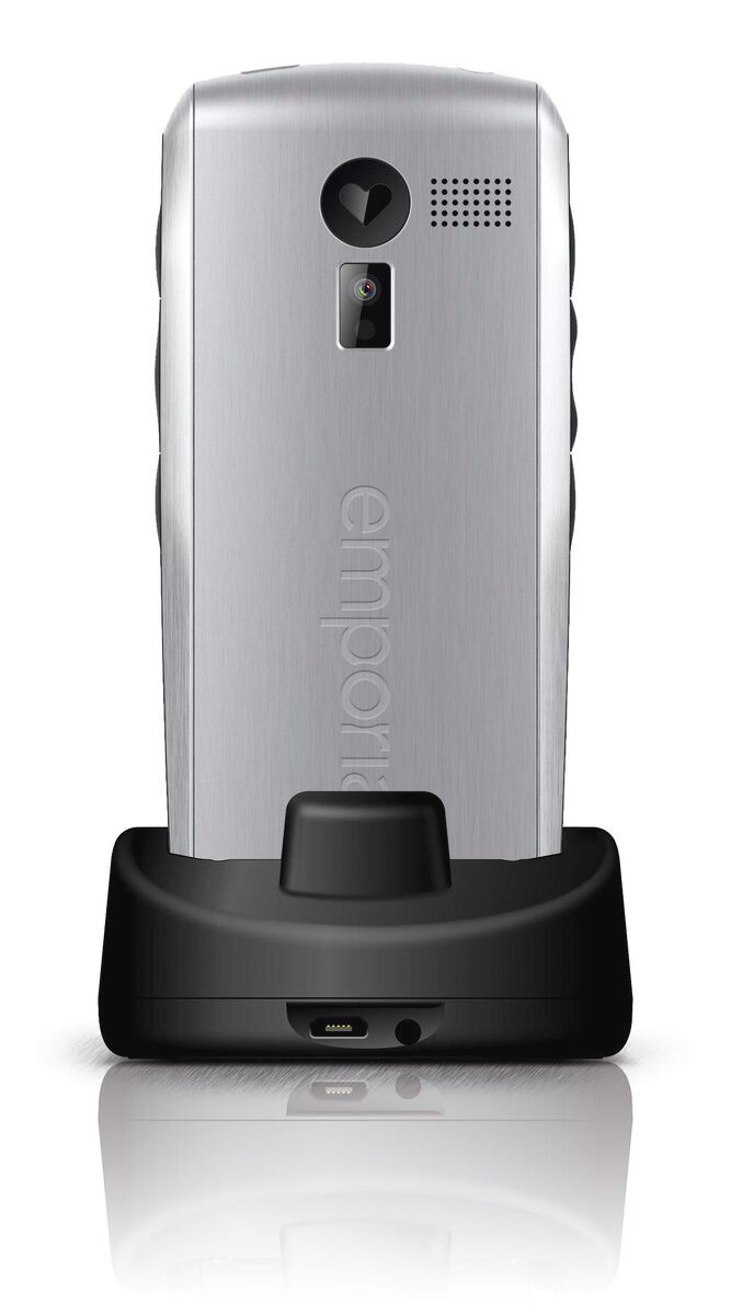 emporiaCLASSIC V26 silber Seniorentelefon silber Android 2 Zoll 8 GB RAM 2 MP
