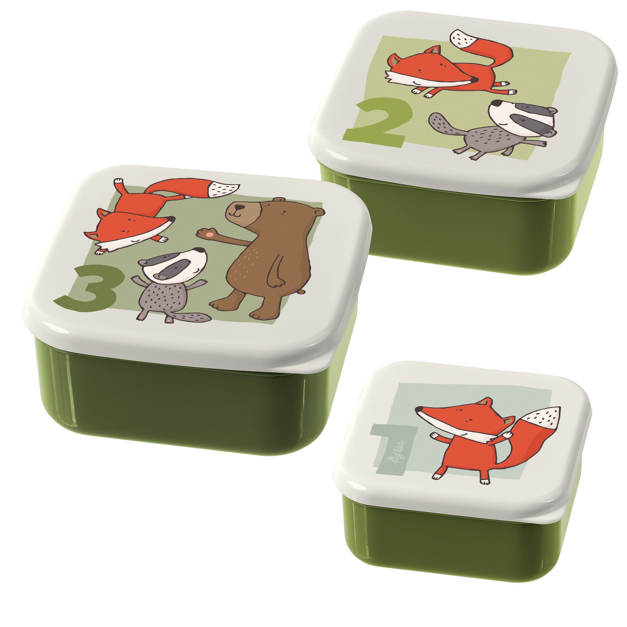 sigikid 3er-Set Snackboxen, Wald