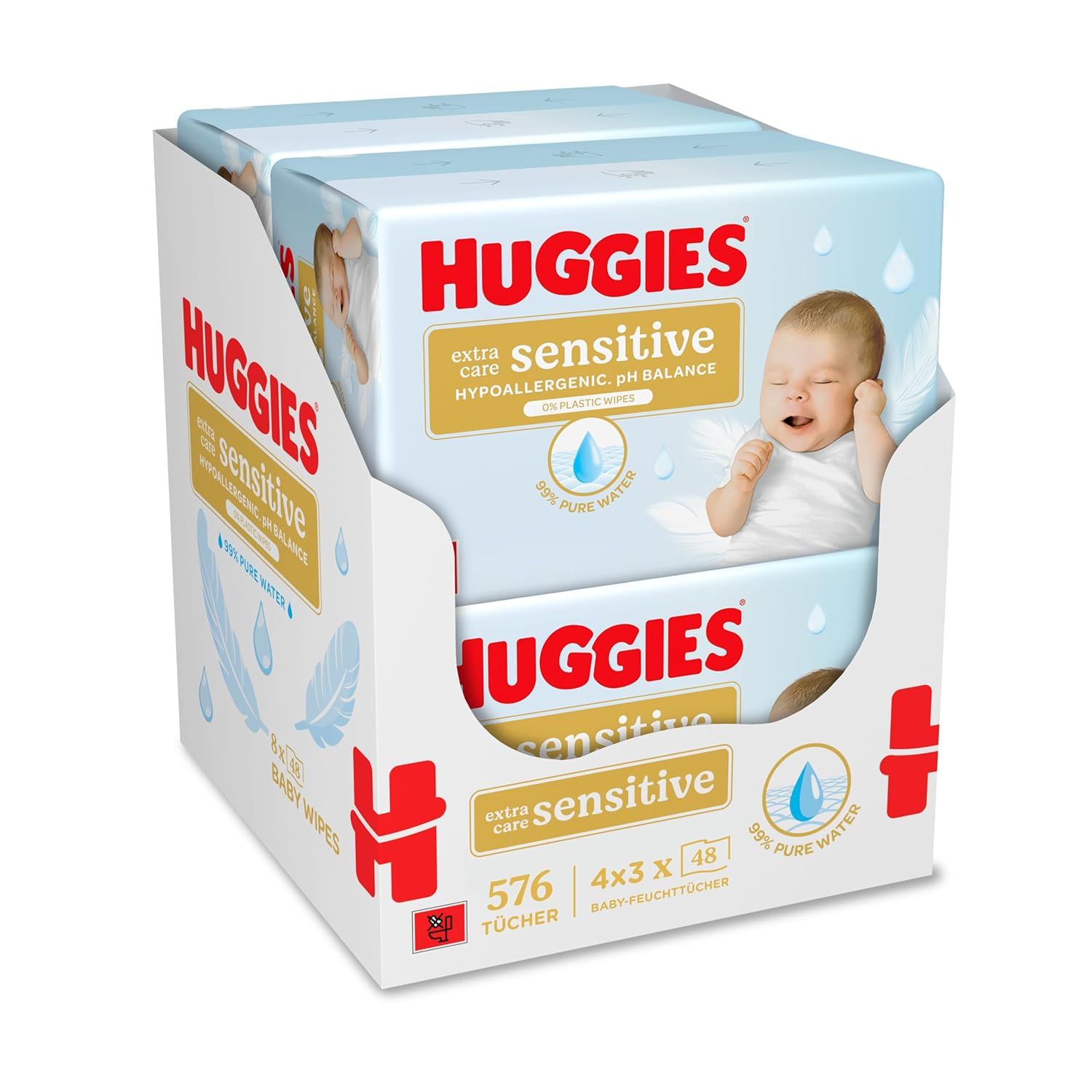 Huggies Feuchttücher Pure Baby Pflegetücher Tücher