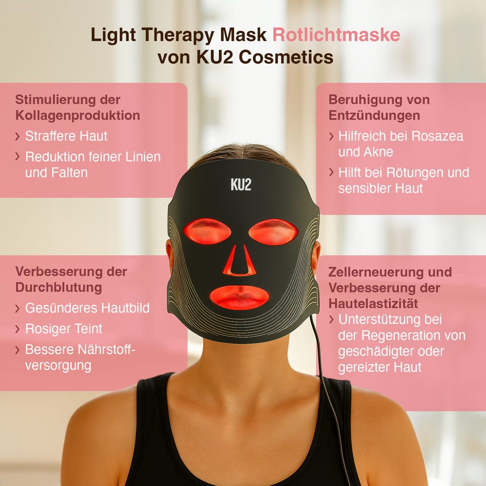 KU2 LED Rotlicht-Gesichtsmaske KU-RL12