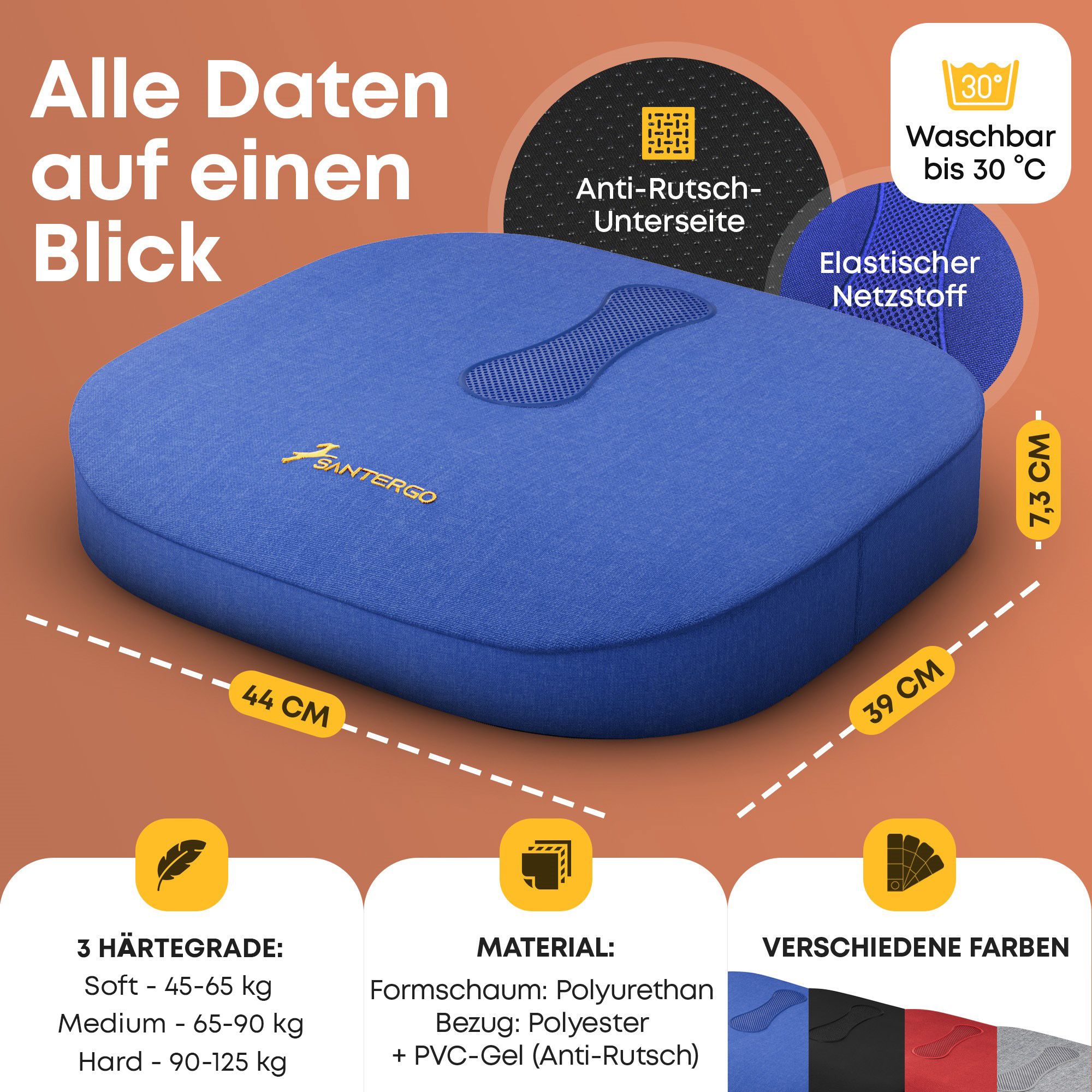 SANTERGO Orthopädisches Sitzkissen