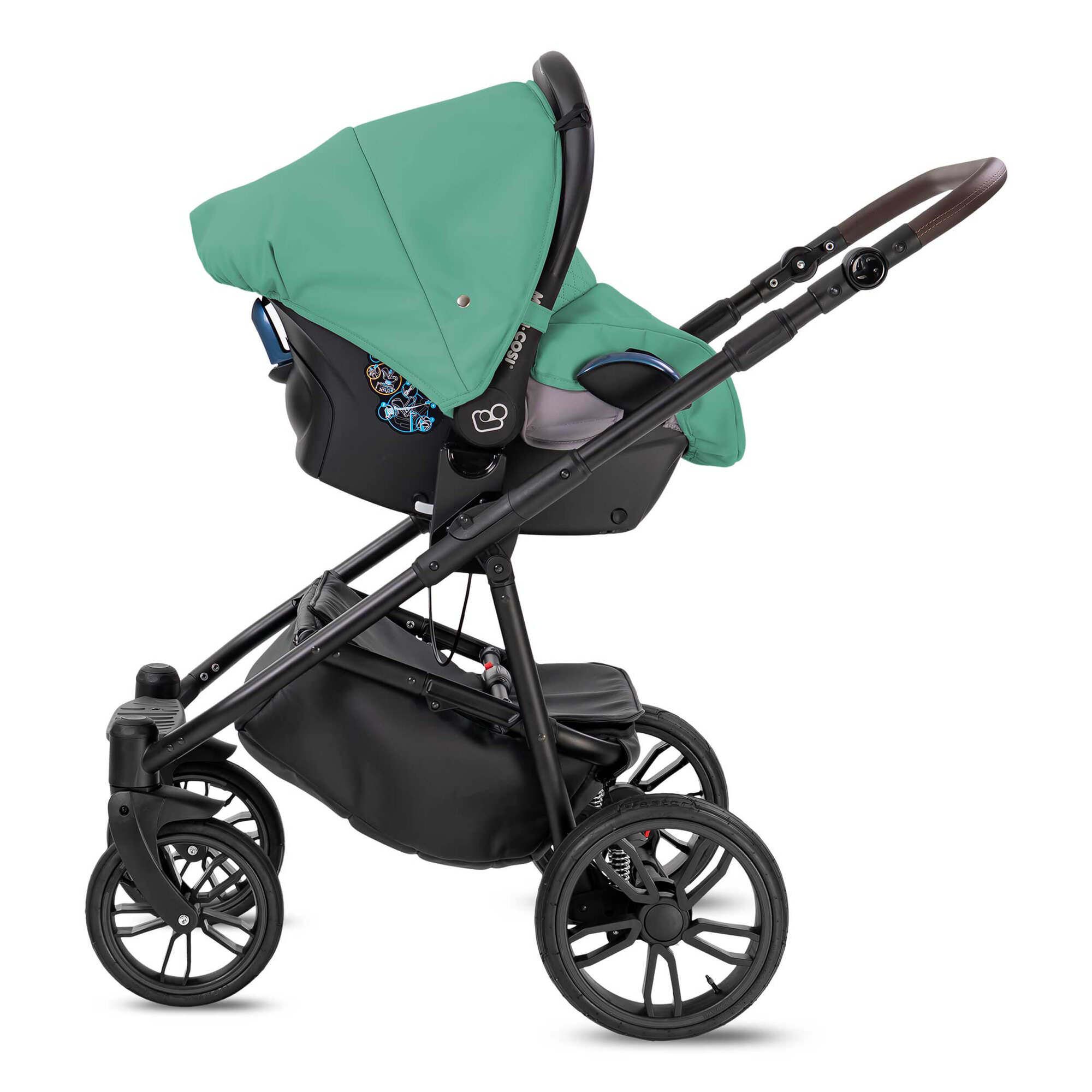 Bebebi Minigo Flow 2 in 1 Kombikinderwagen GEL Reifen, Turquoise